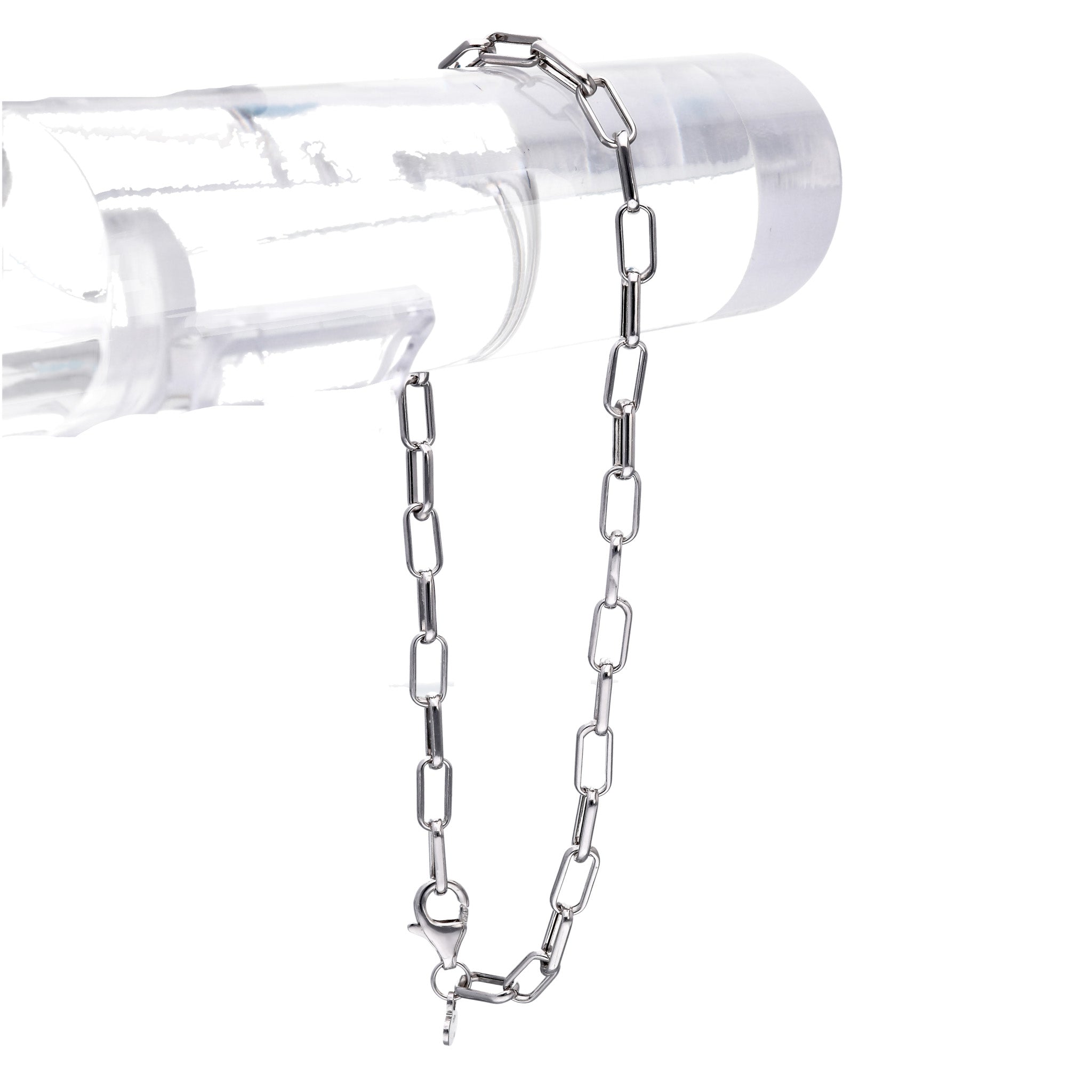 K18ブレスレット(ロジウムメッキ/イタリア製)《25T10163》