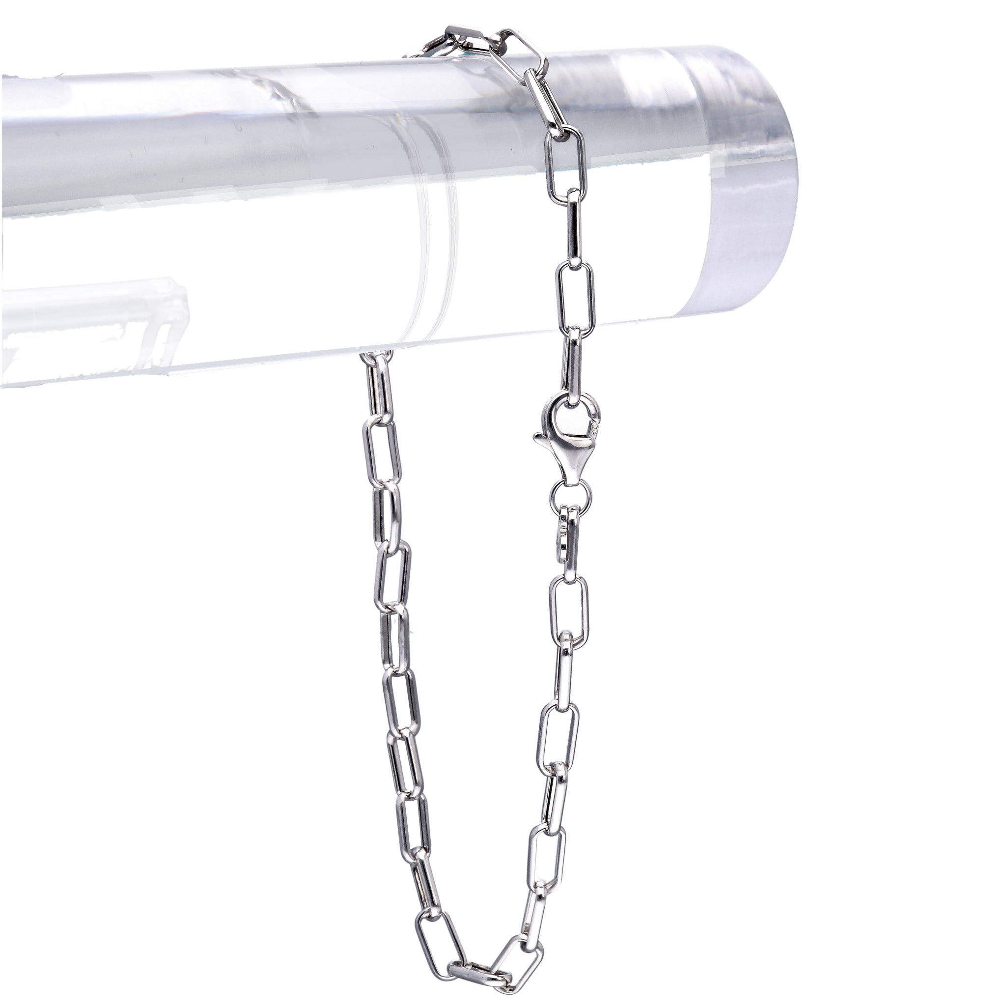 K18ブレスレット(ロジウムメッキ/イタリア製)《25T10163》