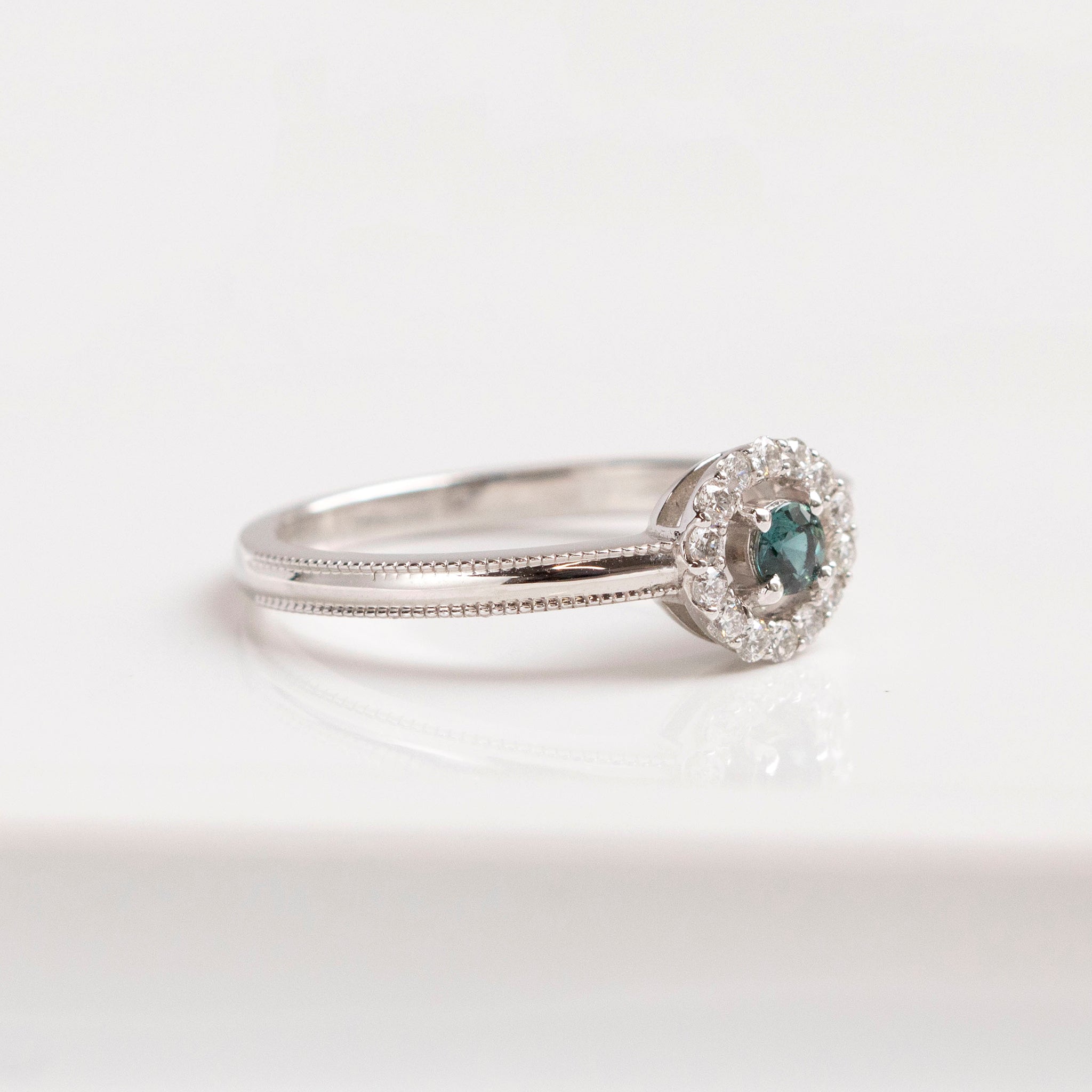 【限定1点】アレキンサンドライト/ダイヤモンド プラチナリング(6月誕生石)《25T10164》