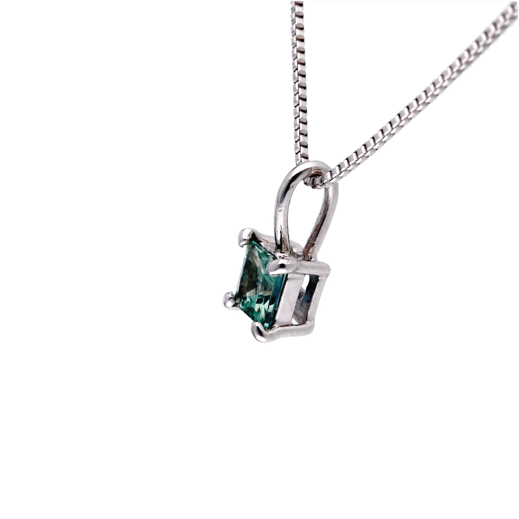 【限定1点】アレキンサンドライト プラチナネックレス(スクエアカット/6月誕生石)《25T10168》