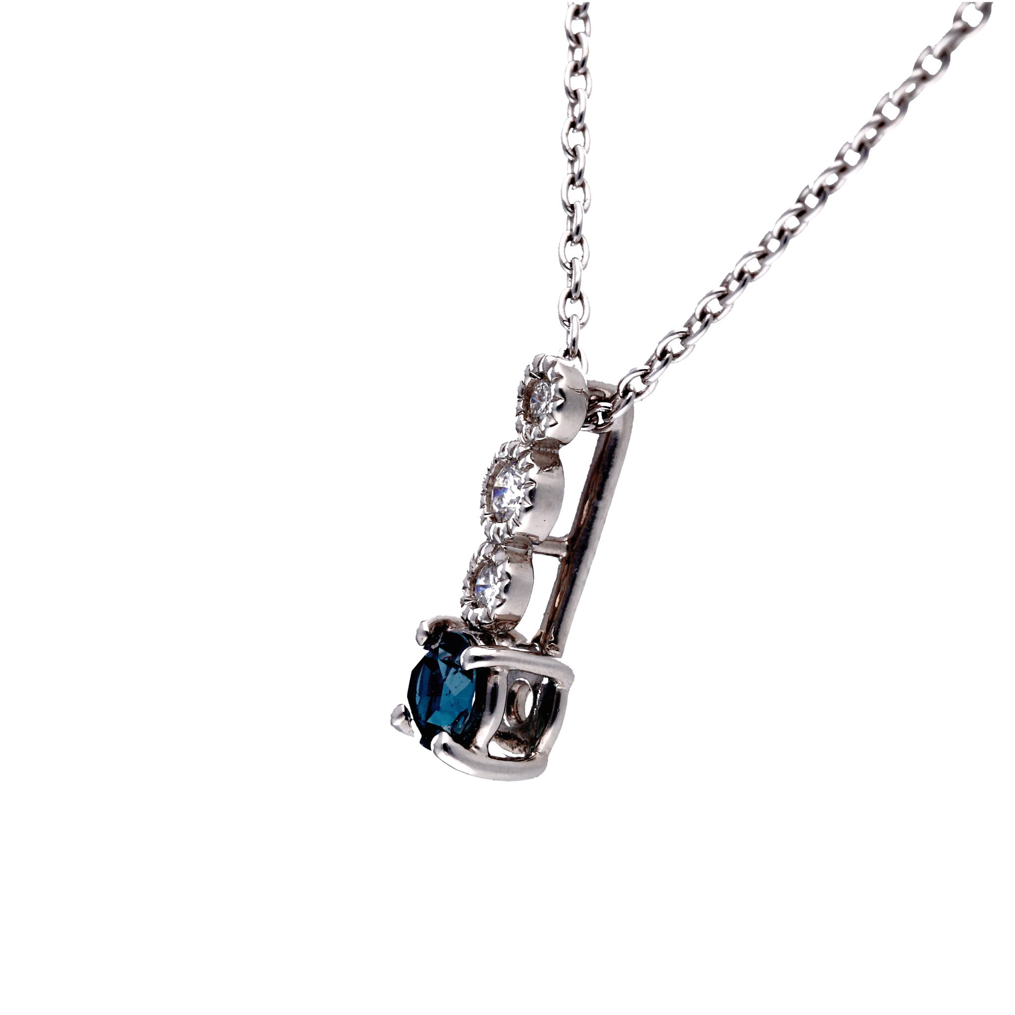 【限定1点】アレキンサンドライト/ダイヤモンド プラチナネックレス(ミル打ち風/6月誕生石/鑑別書付き)《25T10169》