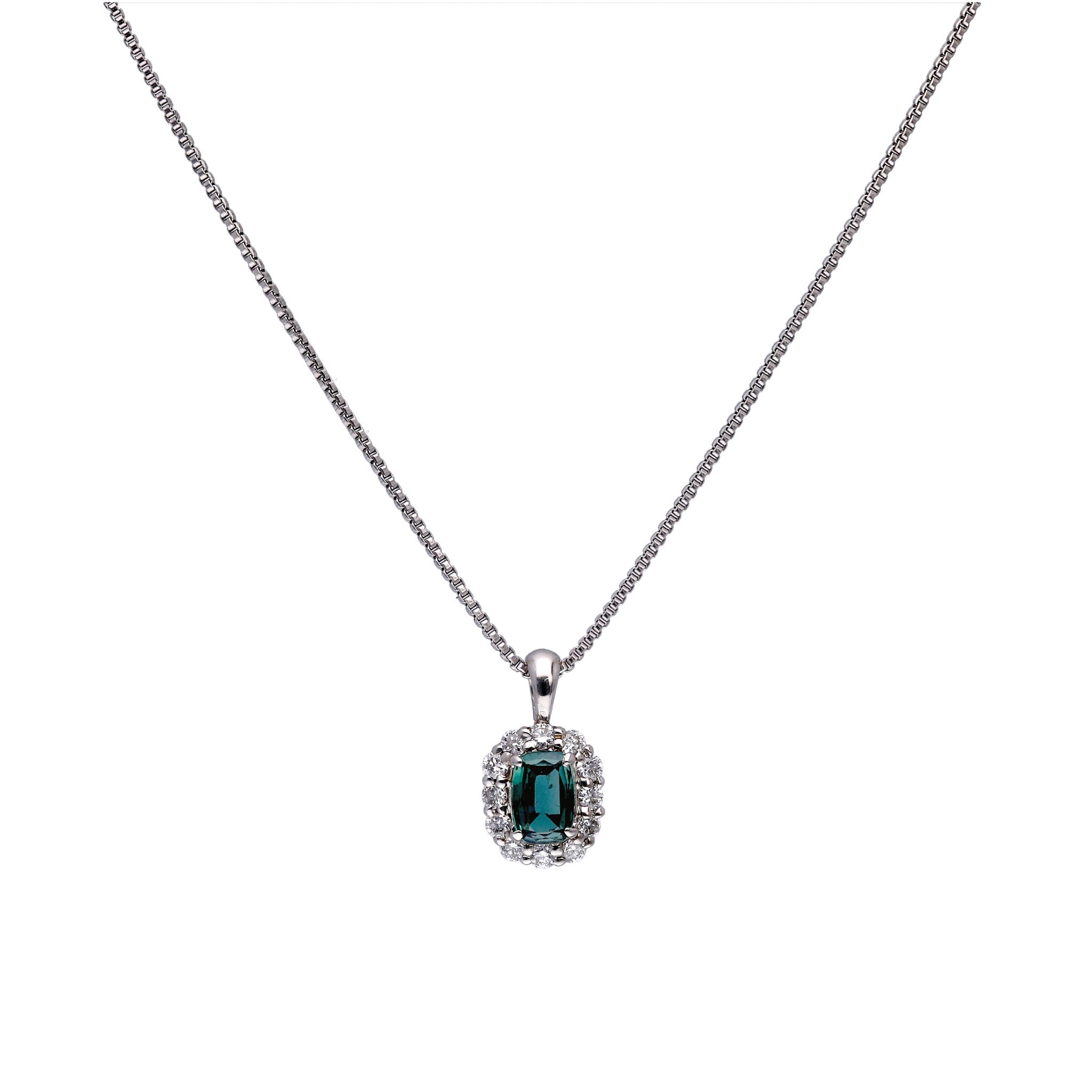 【限定1点】アレキンサンドライト/ダイヤモンド プラチナネックレス(6月誕生石/鑑別書付き)《25T10170》