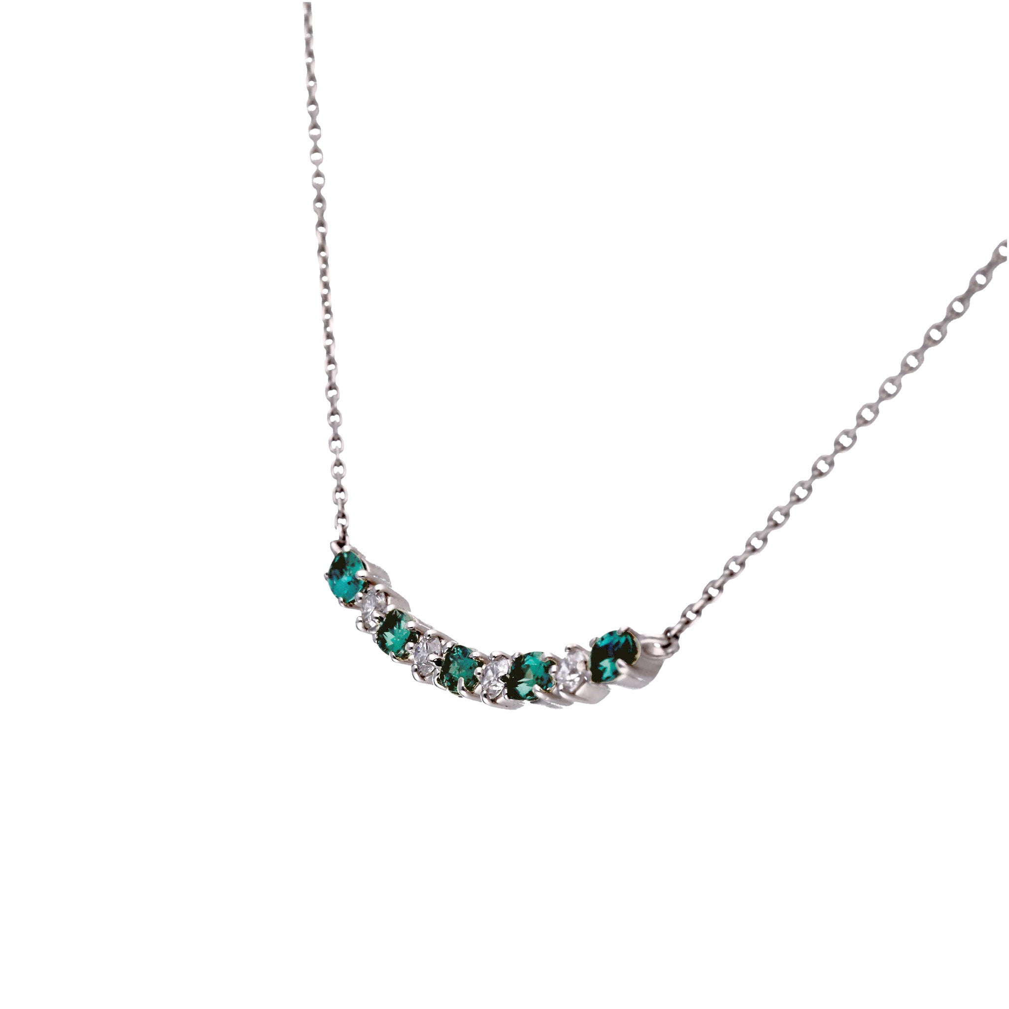 【限定1点】アレキンサンドライト/ダイヤモンド プラチナネックレス(6月誕生石/鑑別書付き)《25T10171》