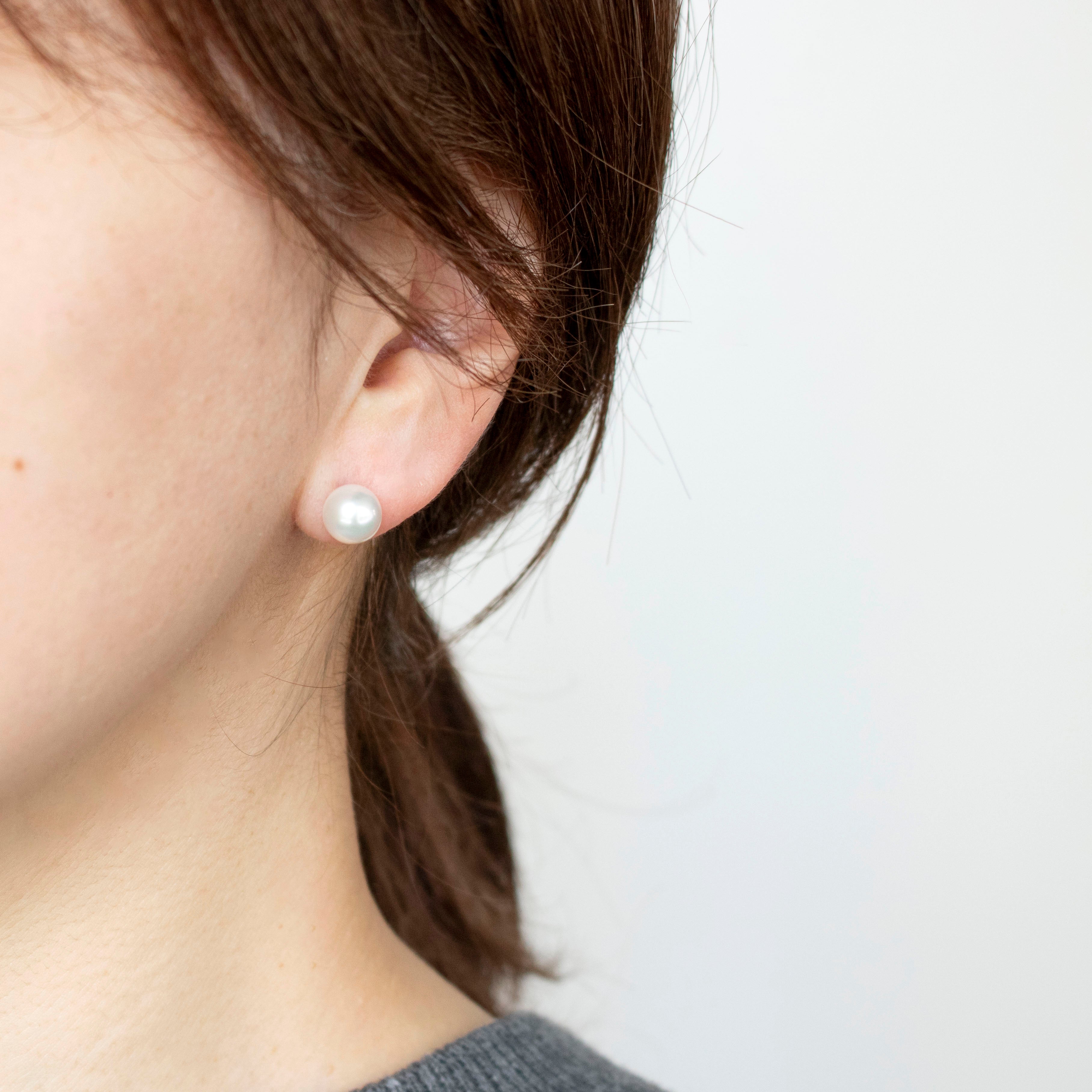 パール K14ピアス(アコヤ真珠/約7.5mm/6月誕生石)《25T10174》