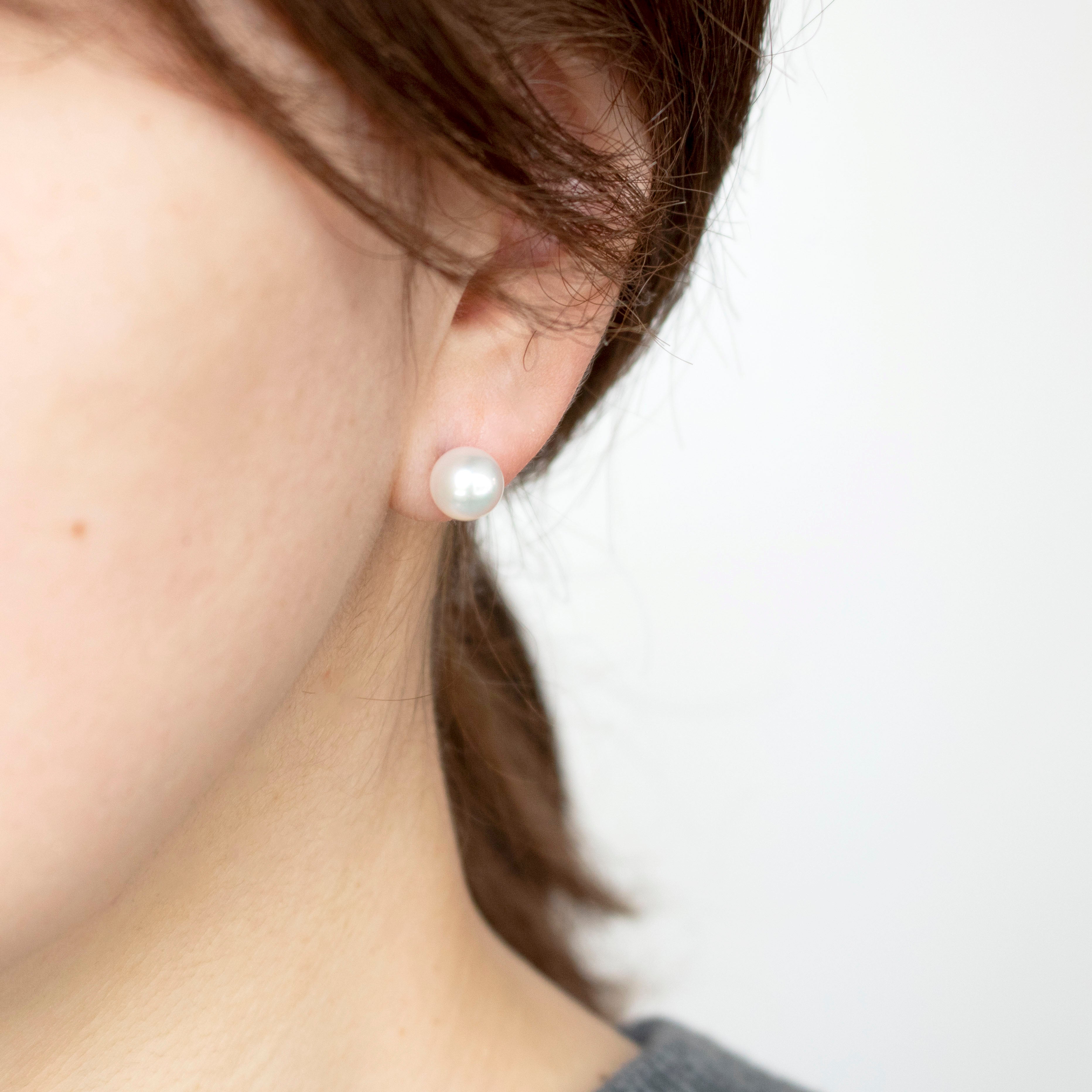 パール K14ピアス(アコヤ真珠/約7.5mm/6月誕生石)《25T10174》