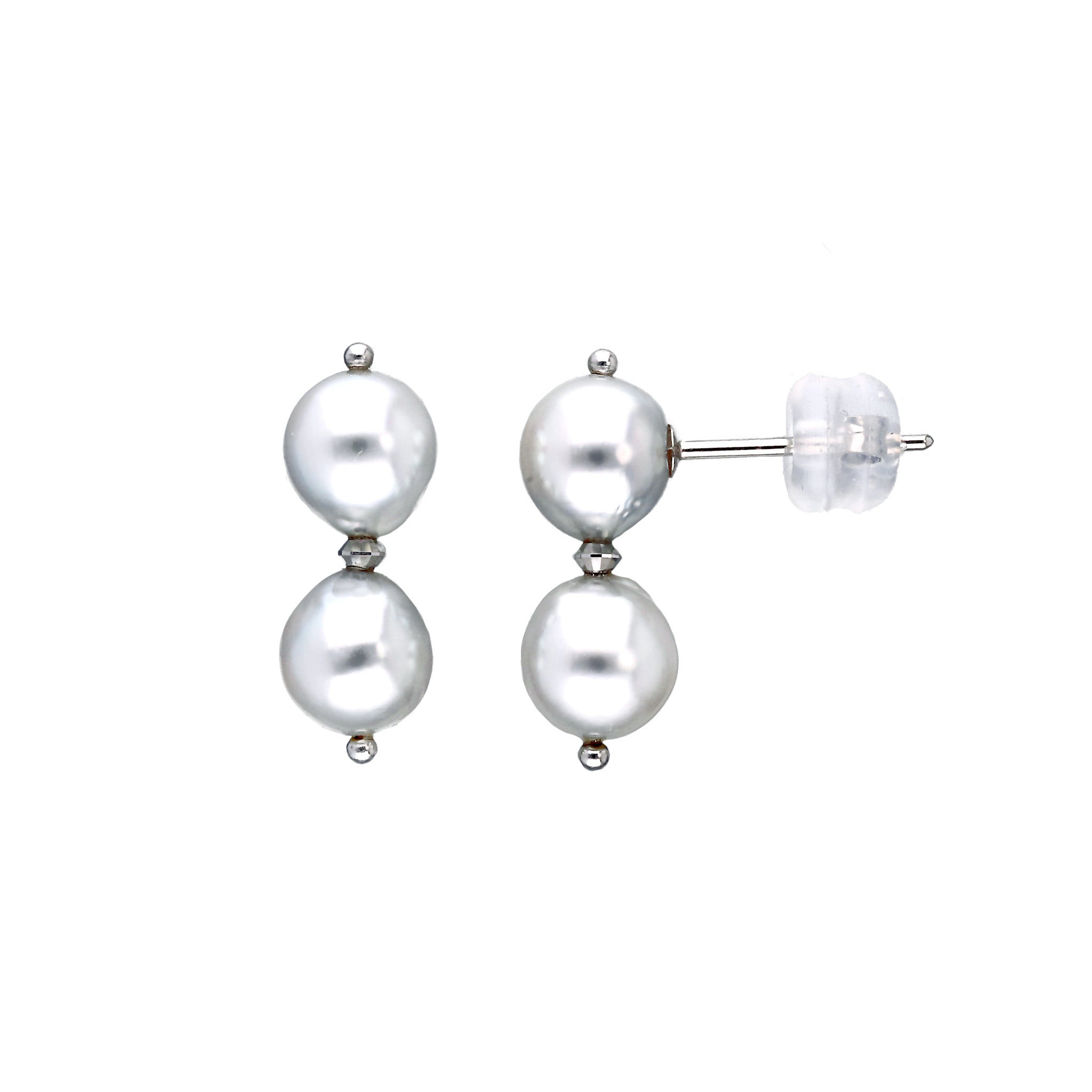 【限定10点】パール K14WGピアス(アコヤ真珠/約5.5mm/ナチュラルブルー系/6月誕生石)《25T10176》