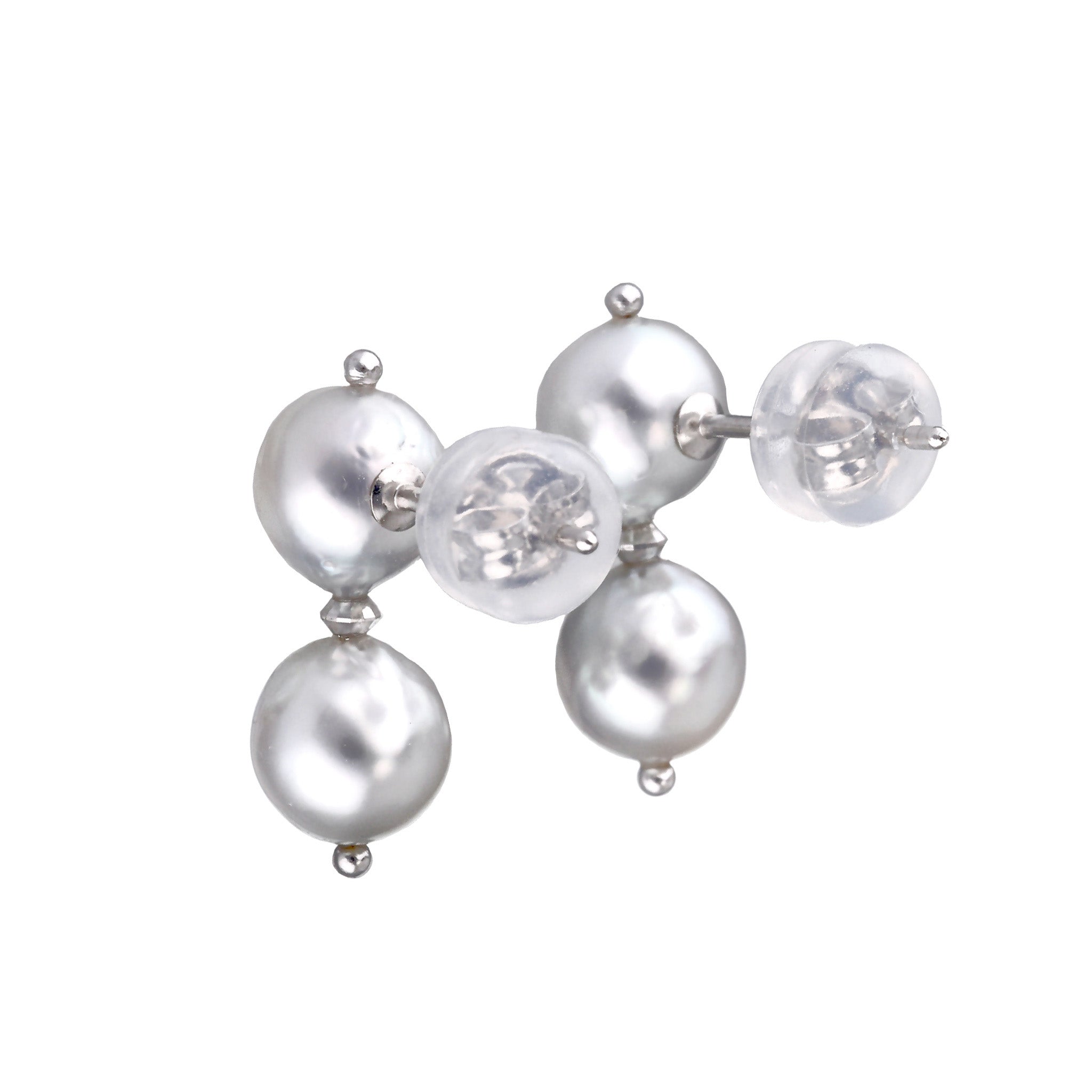 【限定10点】パール K14WGピアス(アコヤ真珠/約5.5mm/ナチュラルブルー系/6月誕生石)《25T10176》