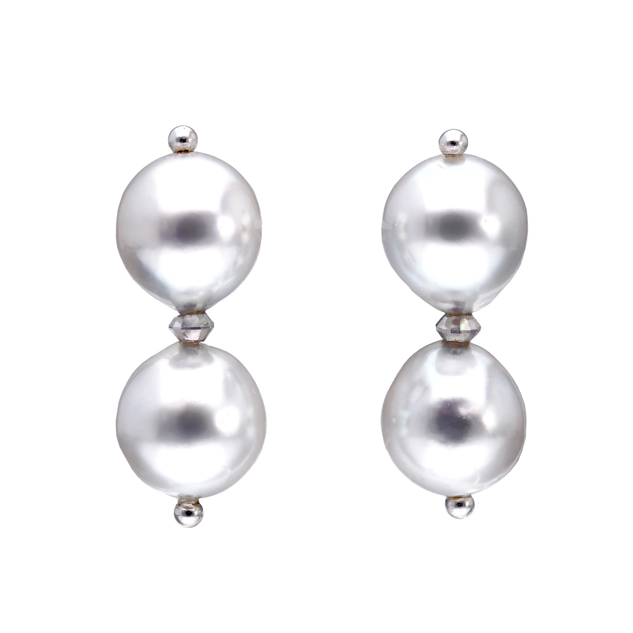 【限定10点】パール K14WGピアス(アコヤ真珠/約5.5mm/ナチュラルブルー系/6月誕生石)《25T10176》