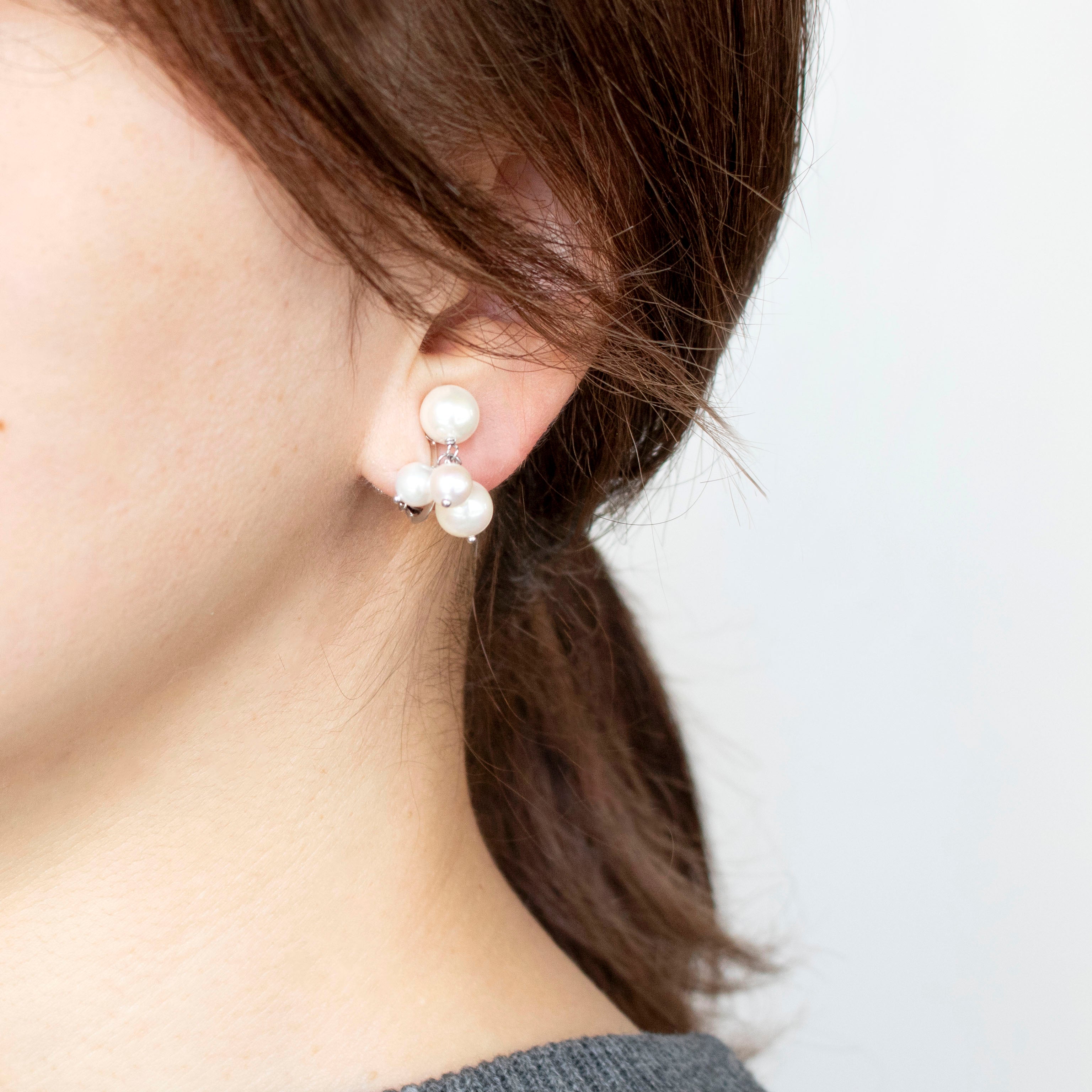 パール シルバーイヤリング(アコヤ真珠/6月誕生石)《25T10177》