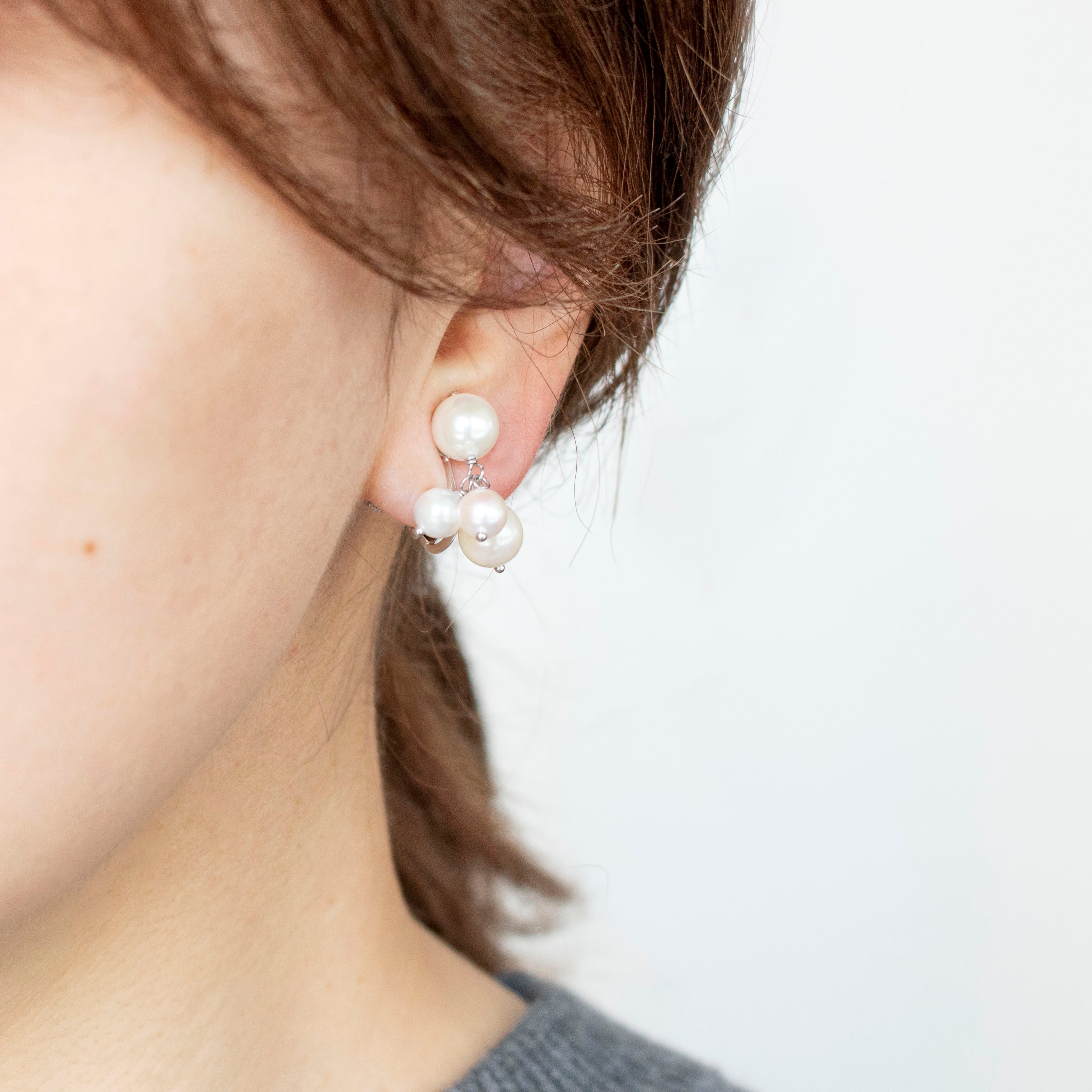 パール シルバーイヤリング(アコヤ真珠/6月誕生石)《25T10177》