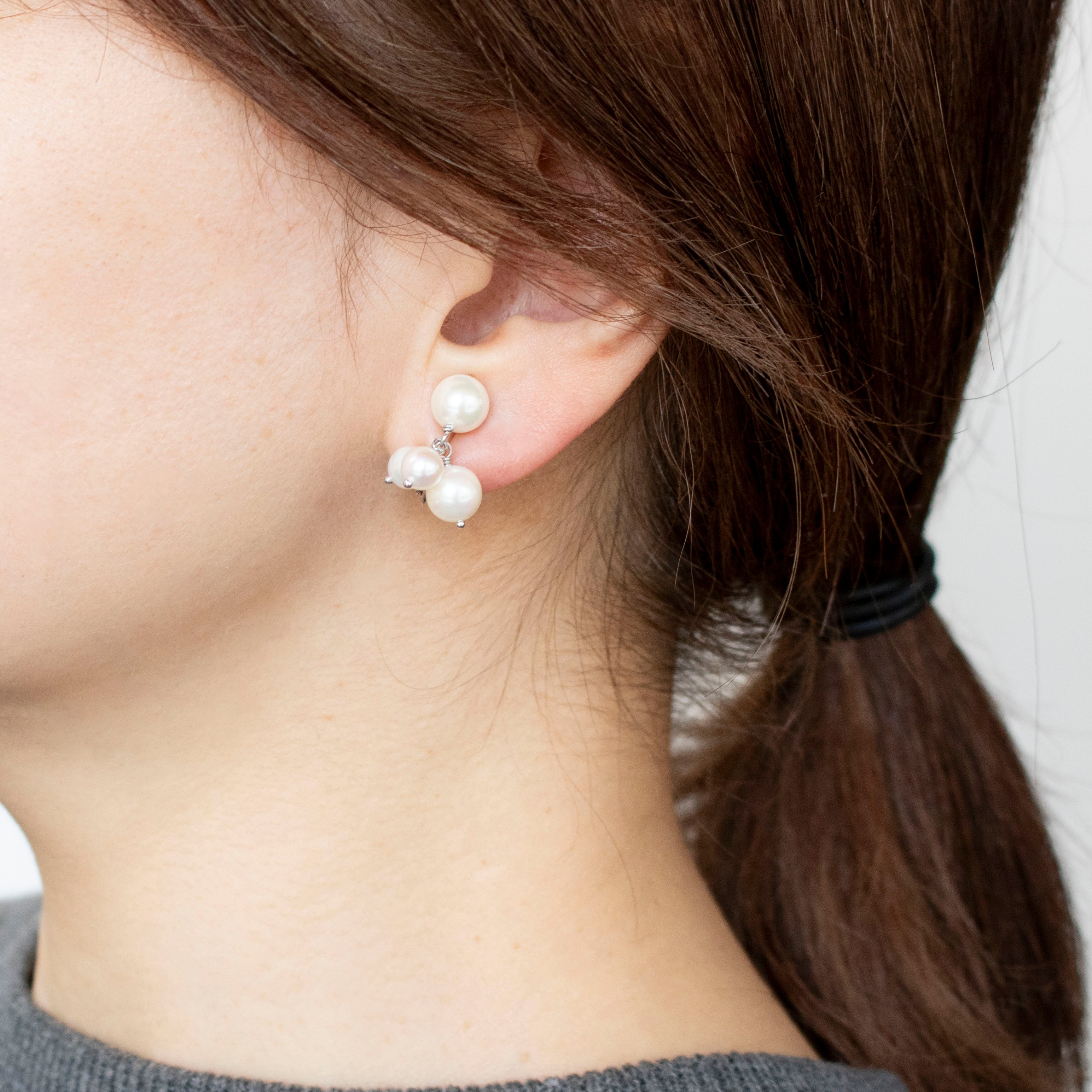 パール シルバーイヤリング(アコヤ真珠/6月誕生石)《25T10177》