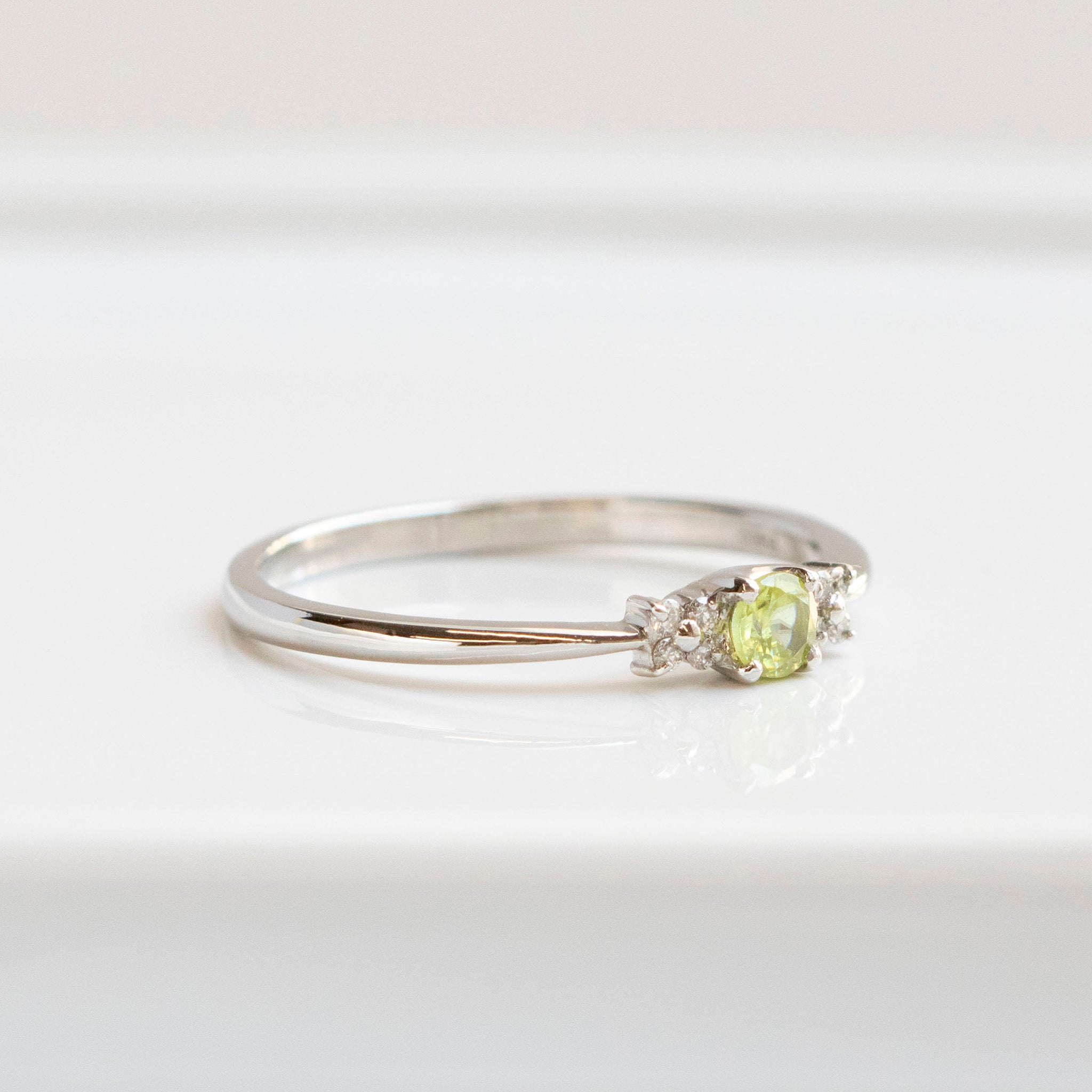 【限定1点】スフェーン/ダイヤモンド プラチナリング(7月誕生石)《25T10186》