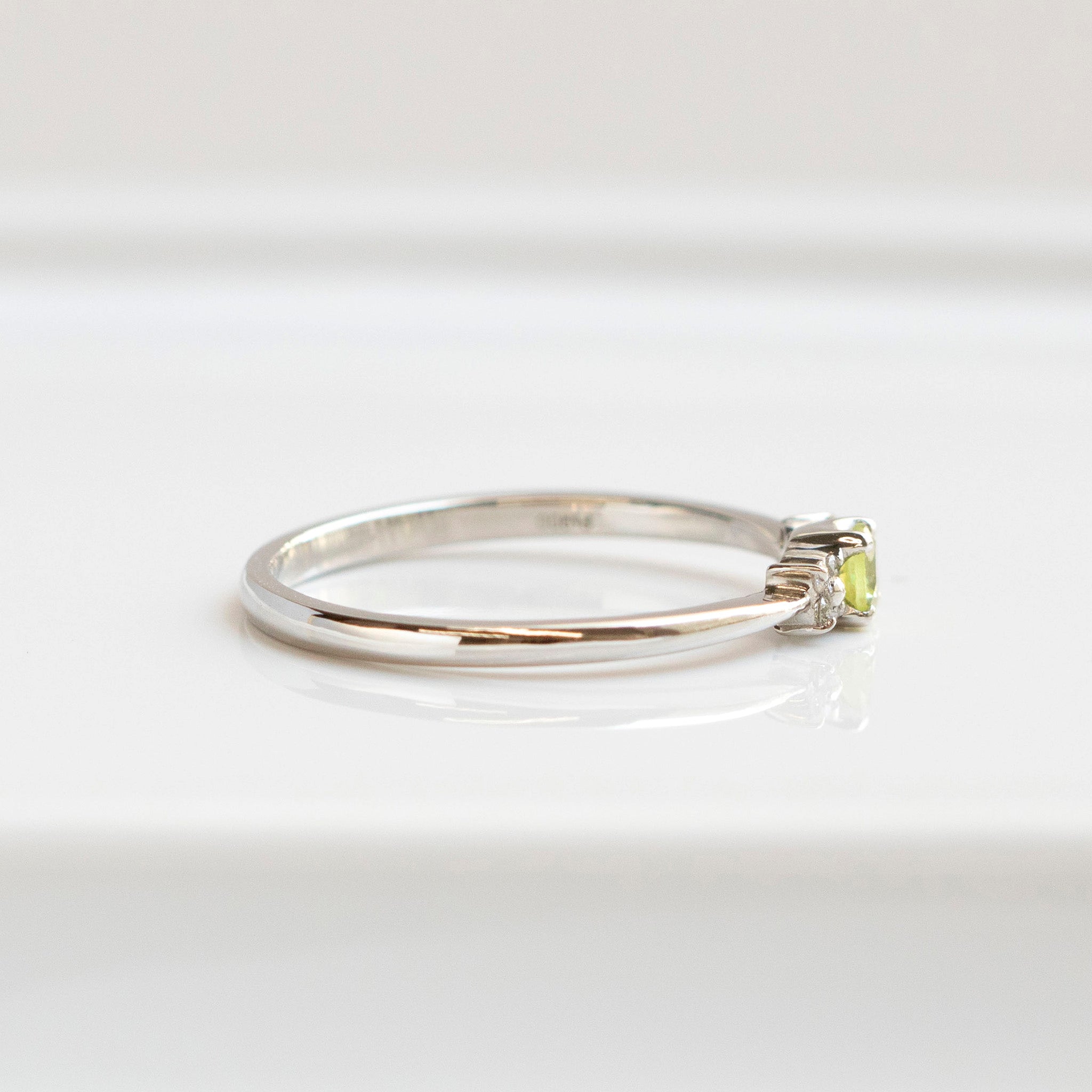 【限定1点】スフェーン/ダイヤモンド プラチナリング(7月誕生石)《25T10186》