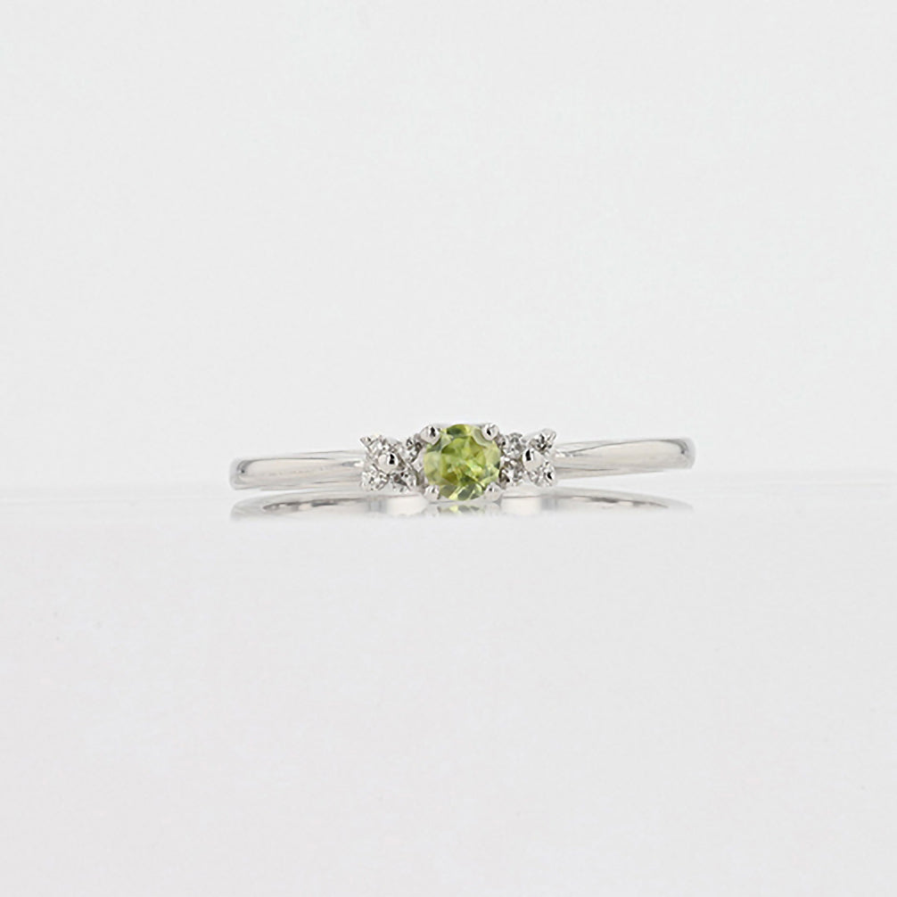 【限定1点】スフェーン/ダイヤモンド プラチナリング(7月誕生石)《25T10186》