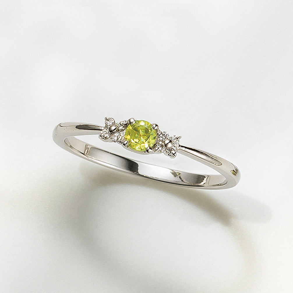 【限定数1】スフェーン/ダイヤモンド プラチナリング(7月誕生石)《25T10186》