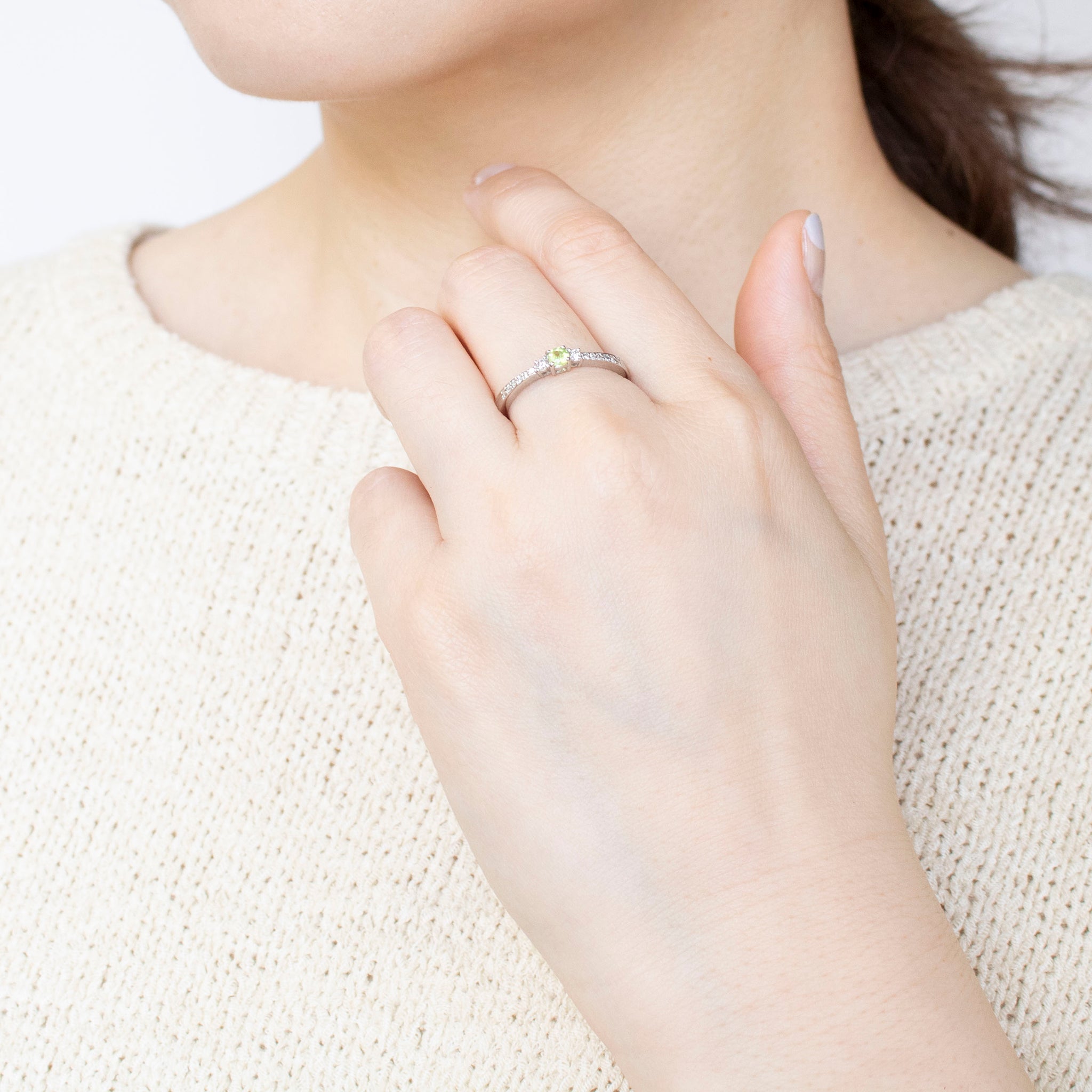 【限定数1】スフェーン/ダイヤモンド プラチナリング(7月誕生石)《25T10187》