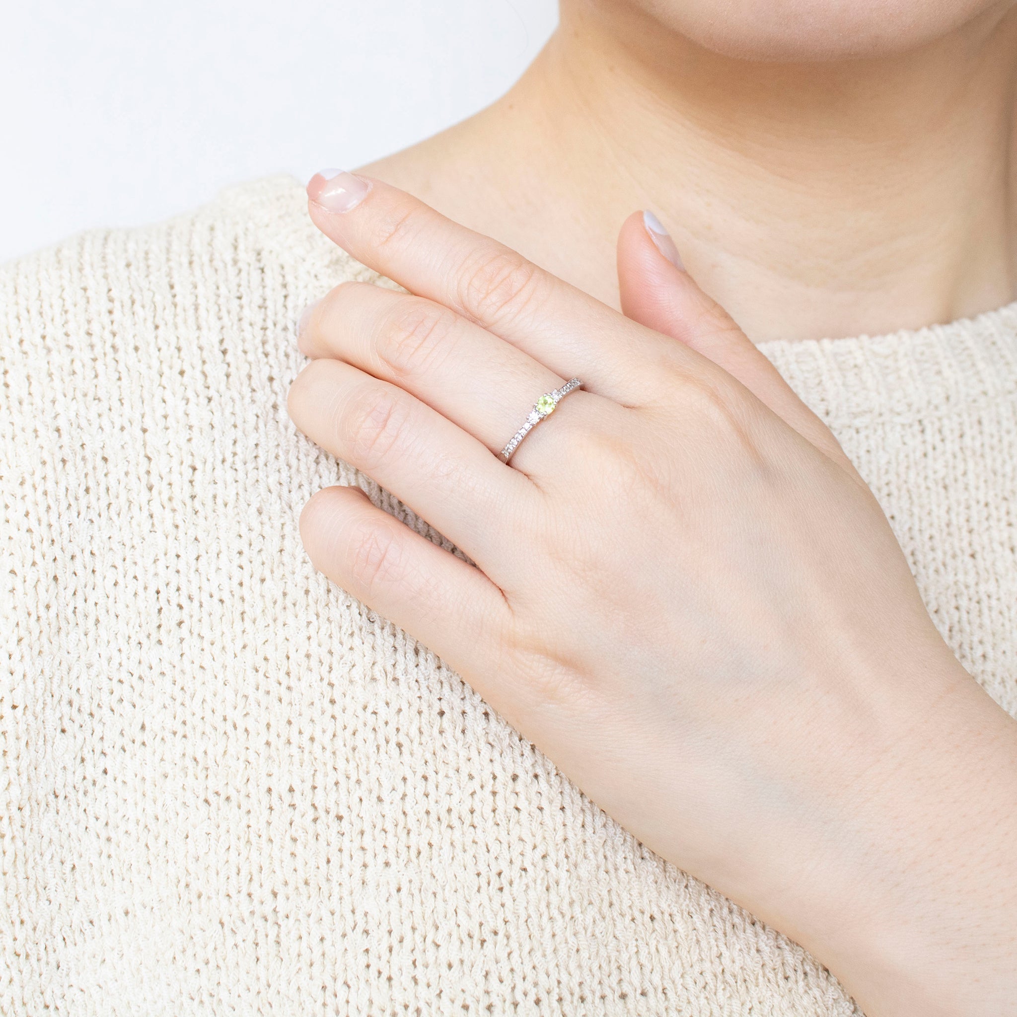 【限定数1】スフェーン/ダイヤモンド プラチナリング(7月誕生石)《25T10187》