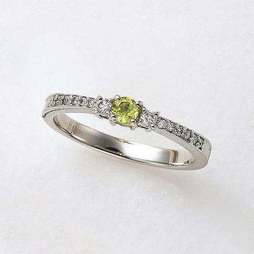 【限定数1】スフェーン/ダイヤモンド プラチナリング(7月誕生石)《25T10187》