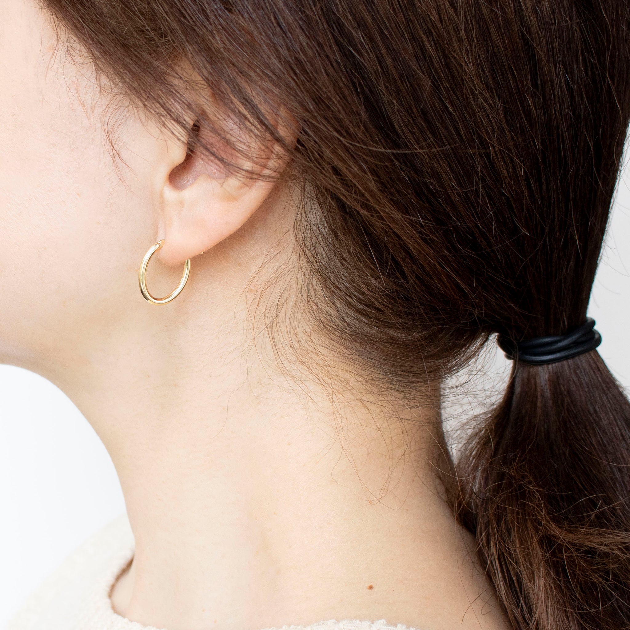 K18ピアス(フープ/イタリア製)《25T10190》