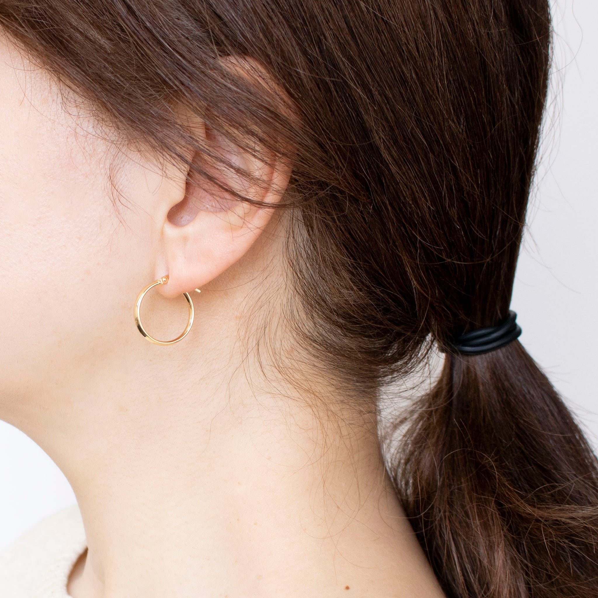 K18ピアス(フープ/イタリア製)《25T10191》