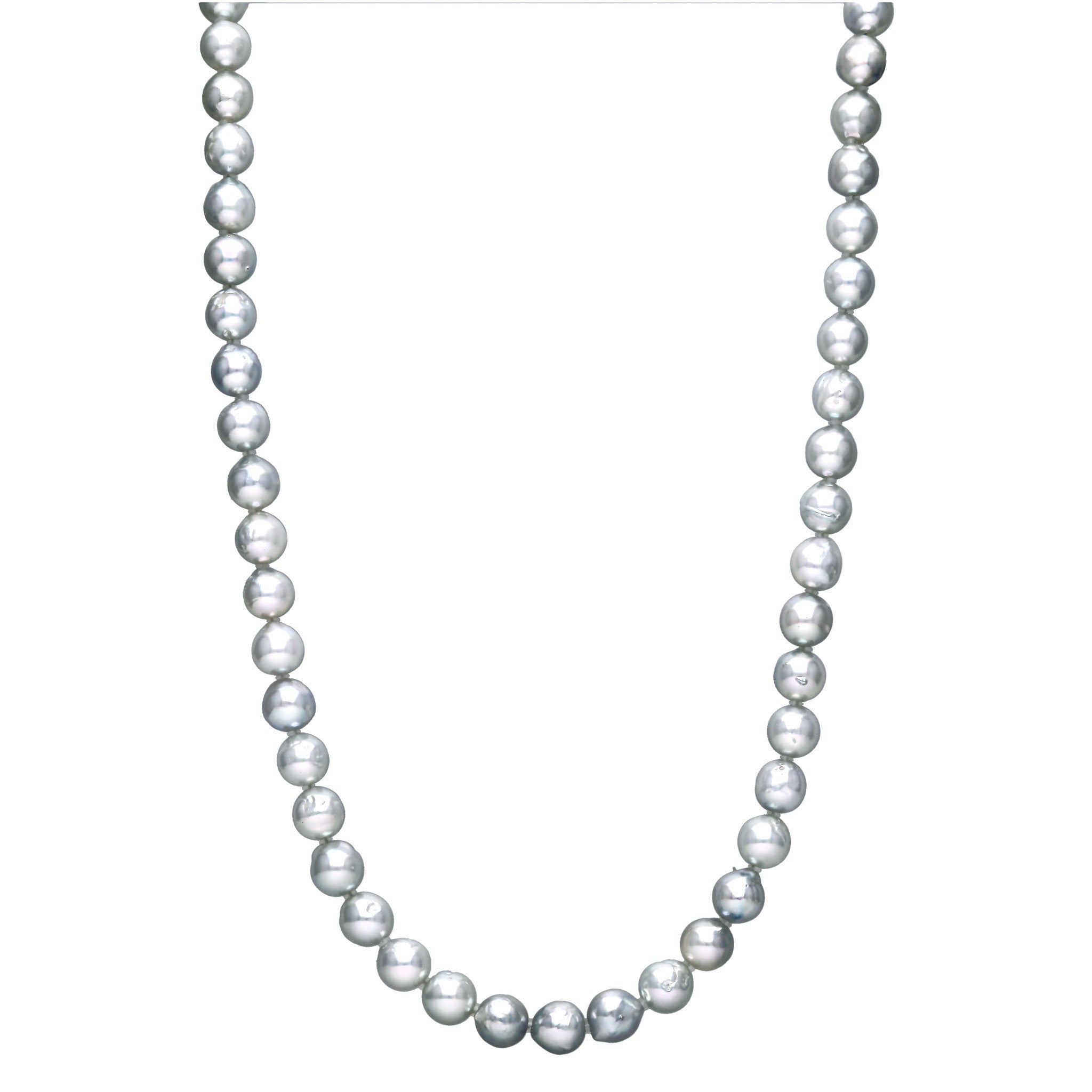 【限定数1】パールネックレス(アコヤ真珠/7.5mm/ナチュラルブルー系/バロック珠/6月誕生石)《25T10209》