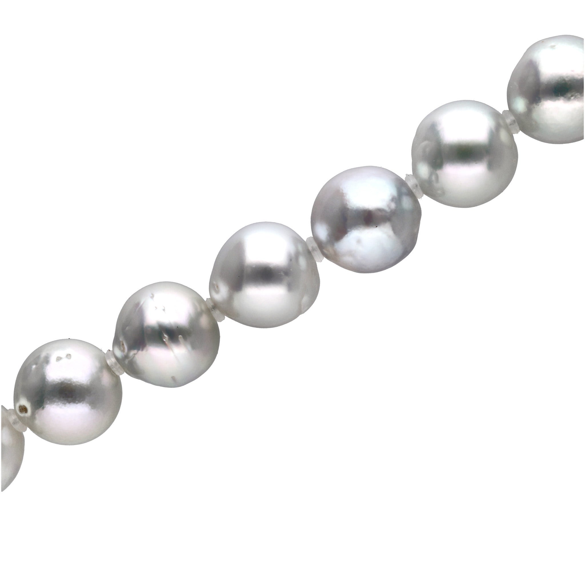 【限定数1】パールネックレス(アコヤ真珠/7.5mm/ナチュラルブルー系/バロック珠/6月誕生石)《25T10209》