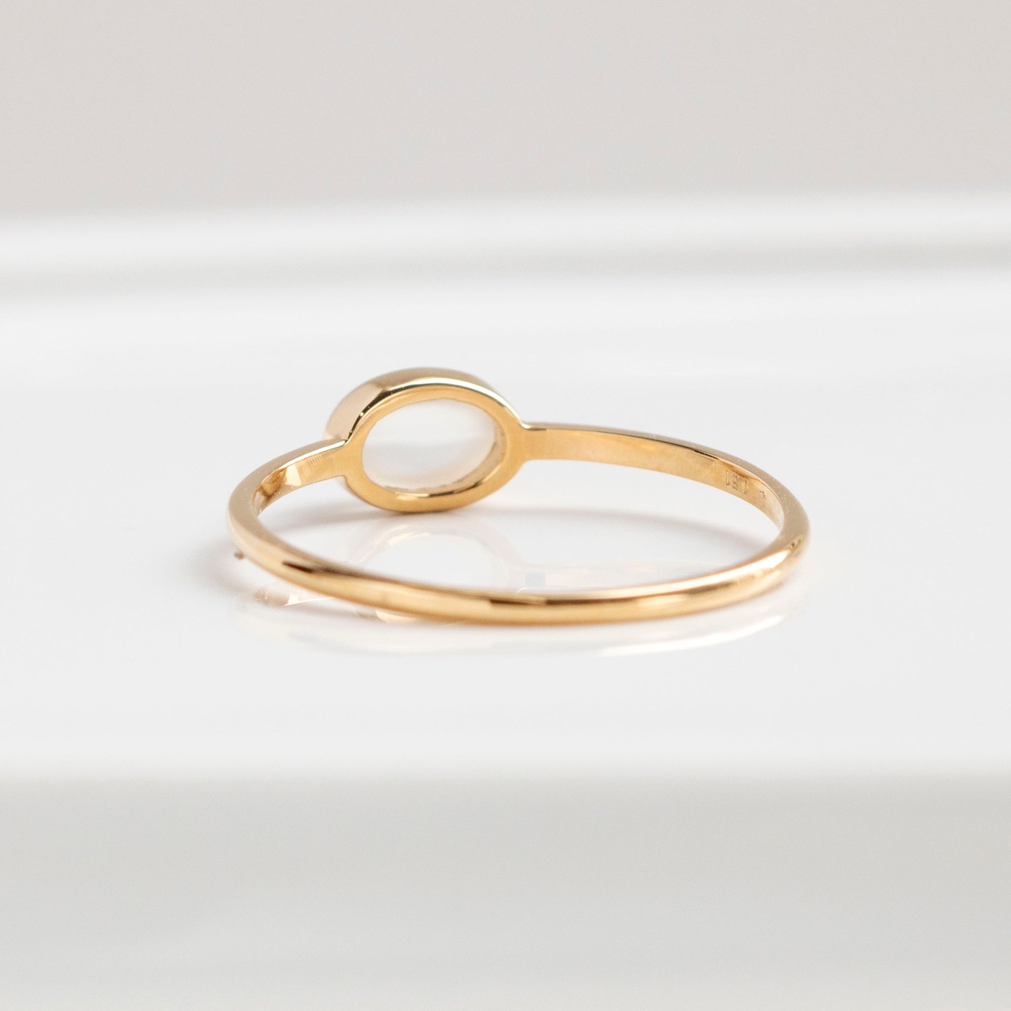 【限定数1】ムーンストーン K18リング(6月誕生石)《25T10211》