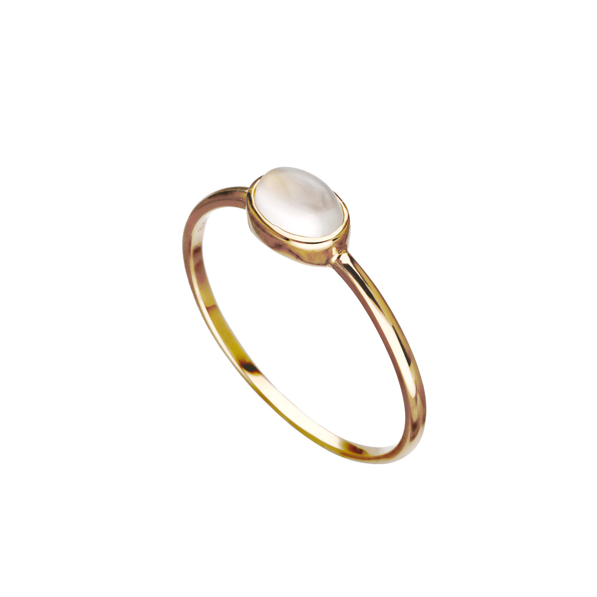 【限定数1】ムーンストーン K18リング(6月誕生石)《25T10211》