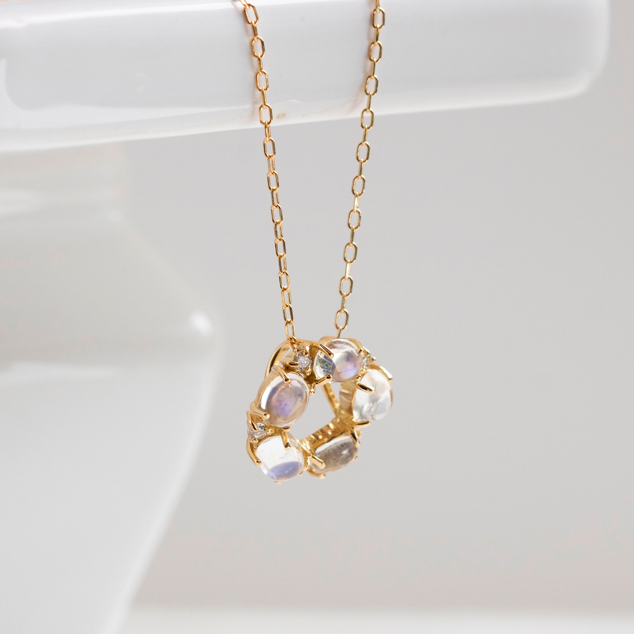 【限定数1】ムーンストーン K18ネックレス(6月誕生石)《25T10212》