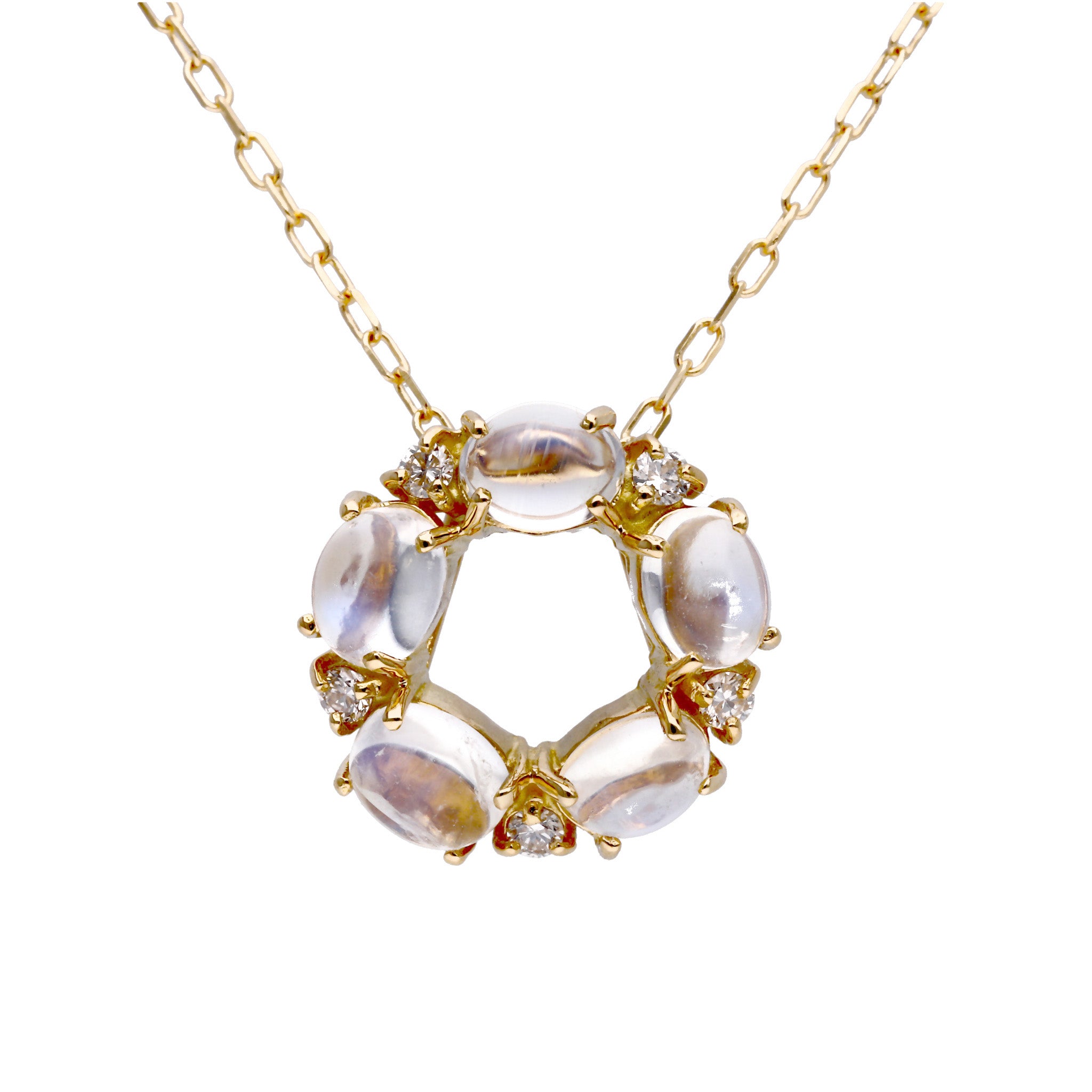 【限定数1】ムーンストーン K18ネックレス(6月誕生石)《25T10212》