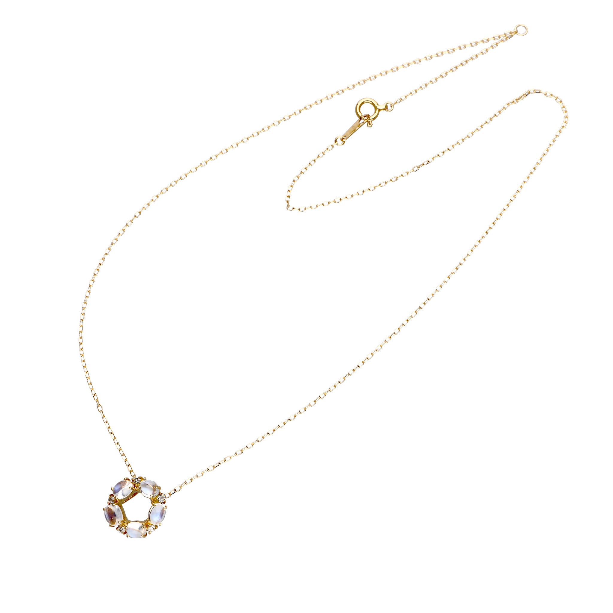 【限定数1】ムーンストーン K18ネックレス(6月誕生石)《25T10212》