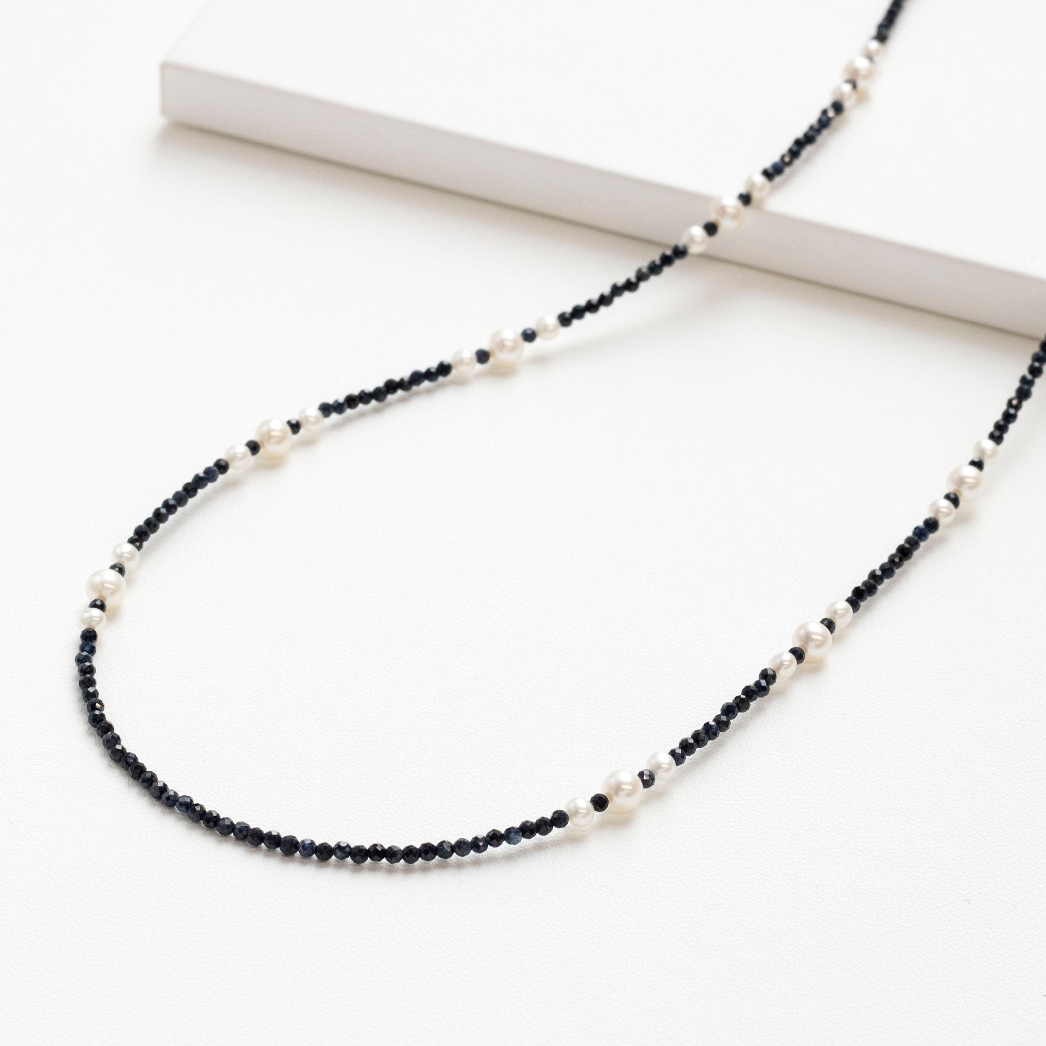 サファイア/パール ネックレス(淡水真珠/9月誕生石)《25T10223》