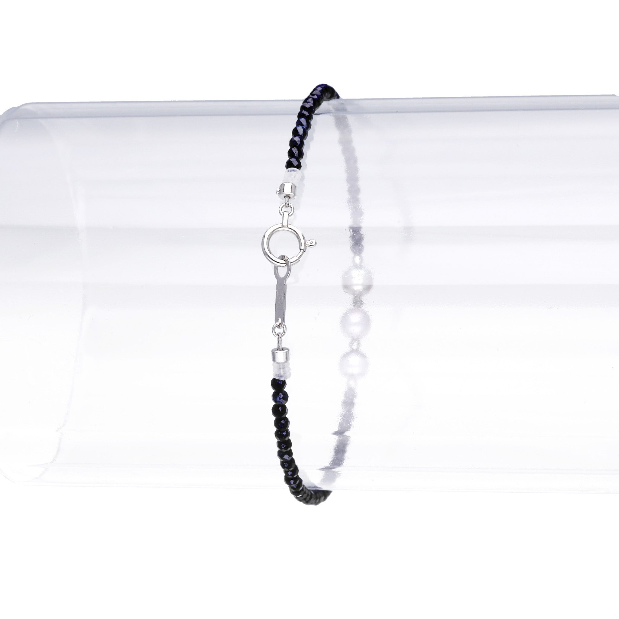 パール/サファイア プラチナブレスレット(アコヤ真珠/約5mm)《25T10225》