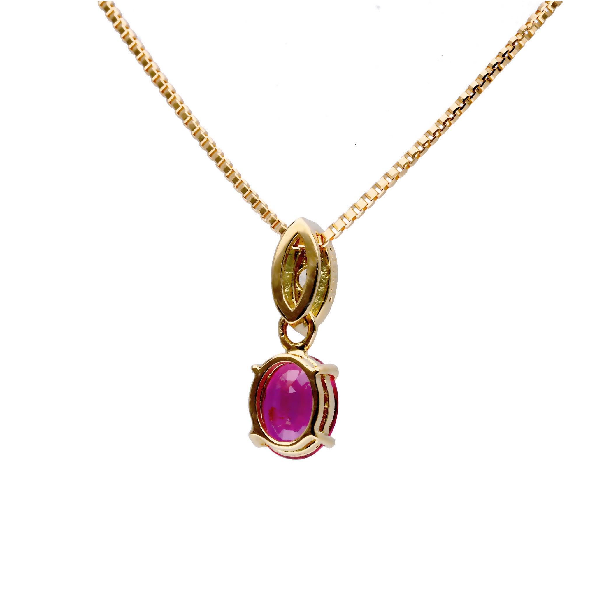 【限定1点】ルビー/ダイヤモンド K18ネックレス(非加熱ピジョンブラッド/7月誕生石/鑑別書付)《25T10226》