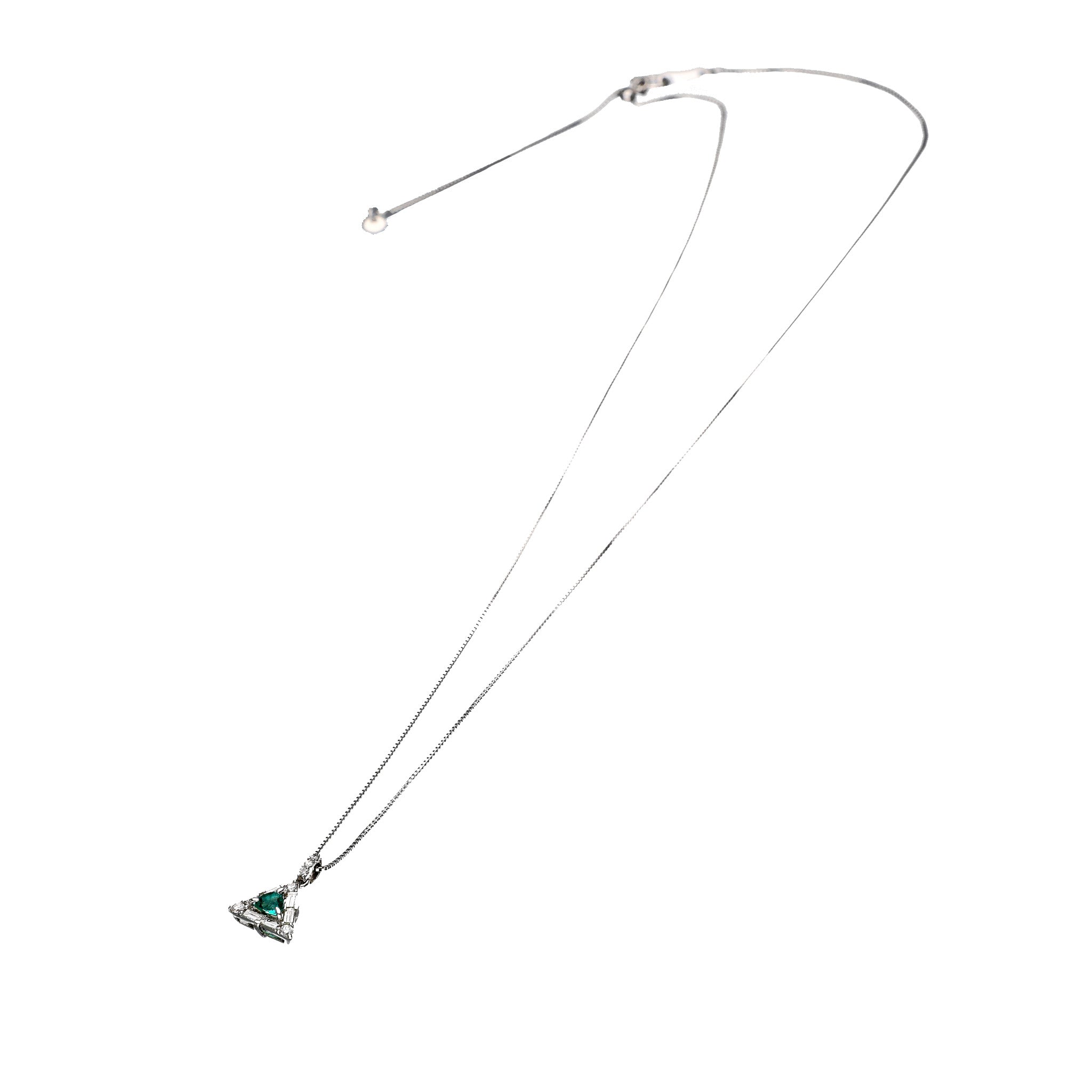 【限定数1】グリーンアウイナイト/ダイヤモンド プラチナネックレス(鑑別書付)《25T10227》