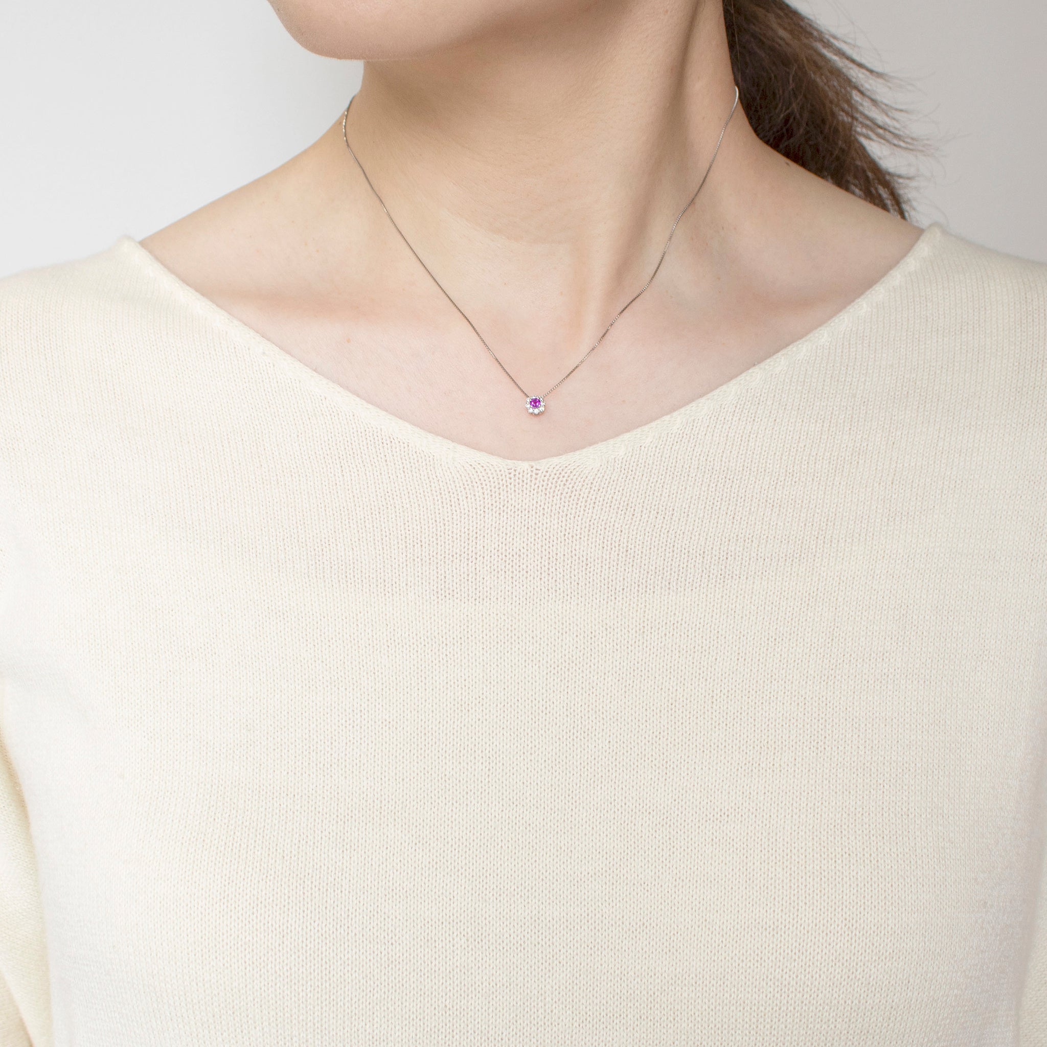 【限定1点】ハックマナイト/ダイヤモンド プラチナネックレス《25T10228》