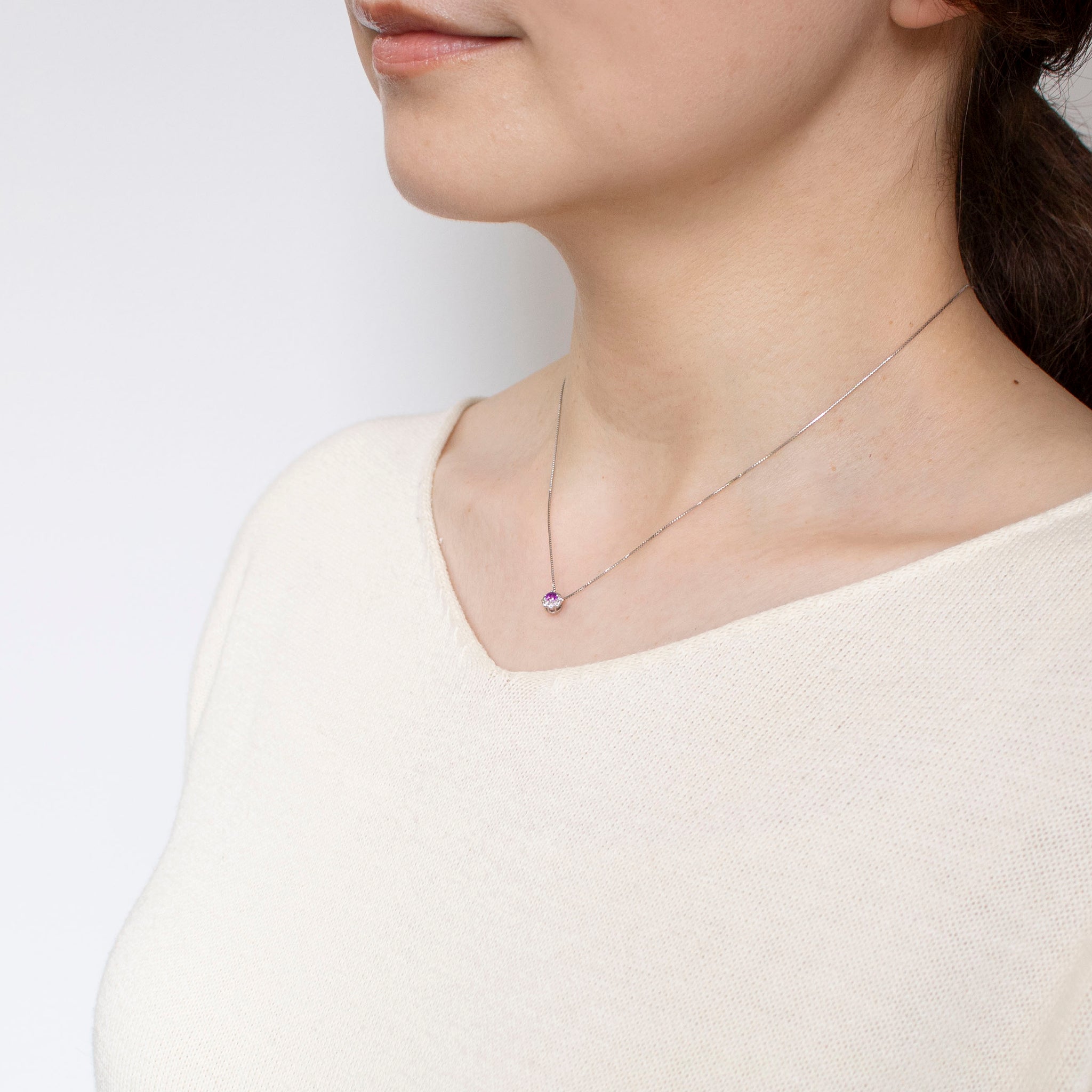 【限定1点】ハックマナイト/ダイヤモンド プラチナネックレス《25T10228》