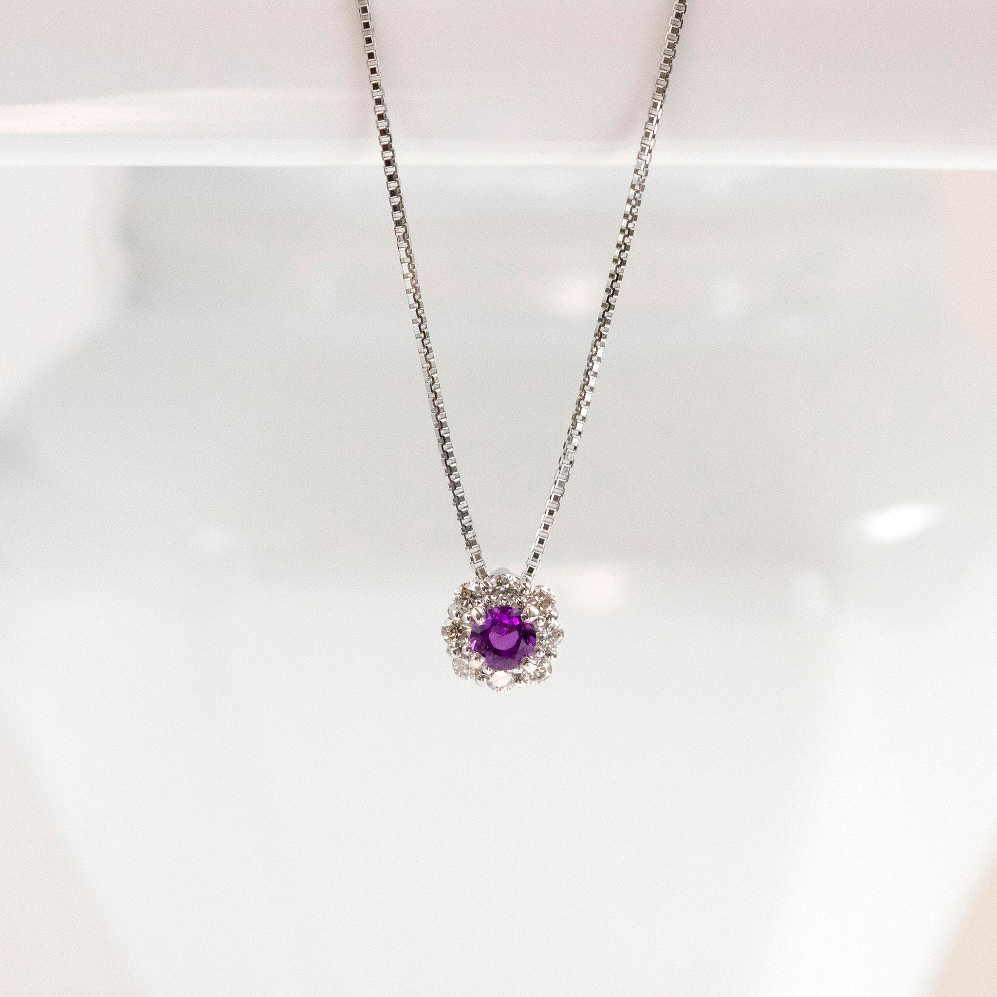 【限定1点】ハックマナイト/ダイヤモンド プラチナネックレス《25T10228》