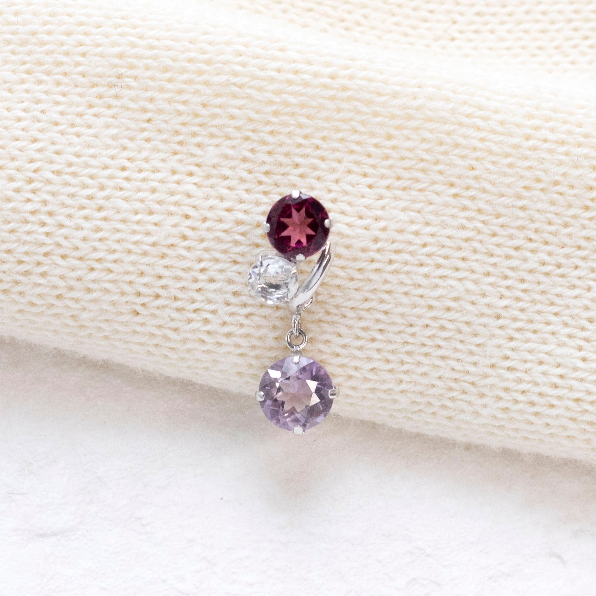 【限定6点】アメシスト/ガーネット K14ブローチ《25T10230》