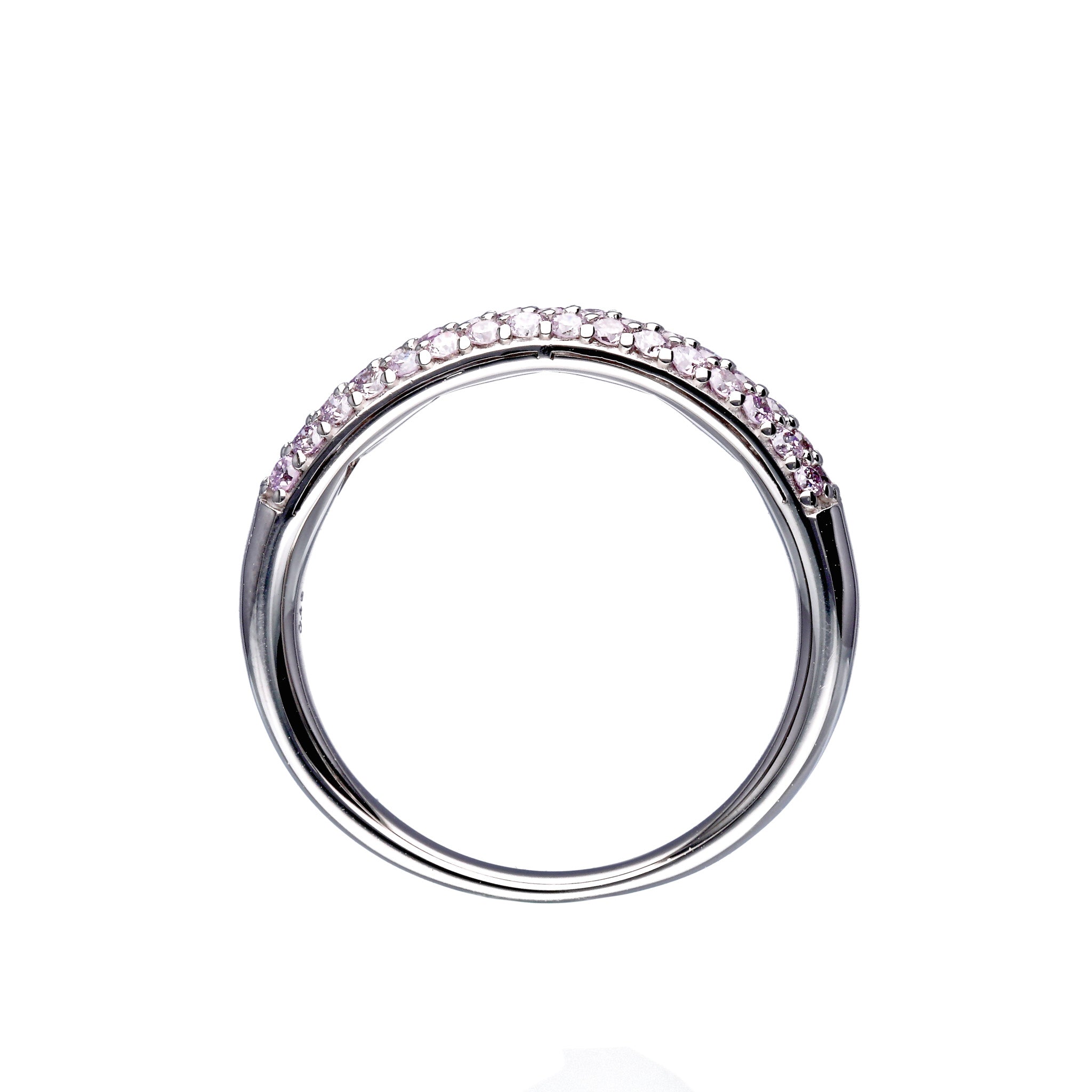 【限定数2】ダイヤモンド プラチナリング(計0.48カラット/ピンク系/パヴェ/鑑別書付)《25T10231》