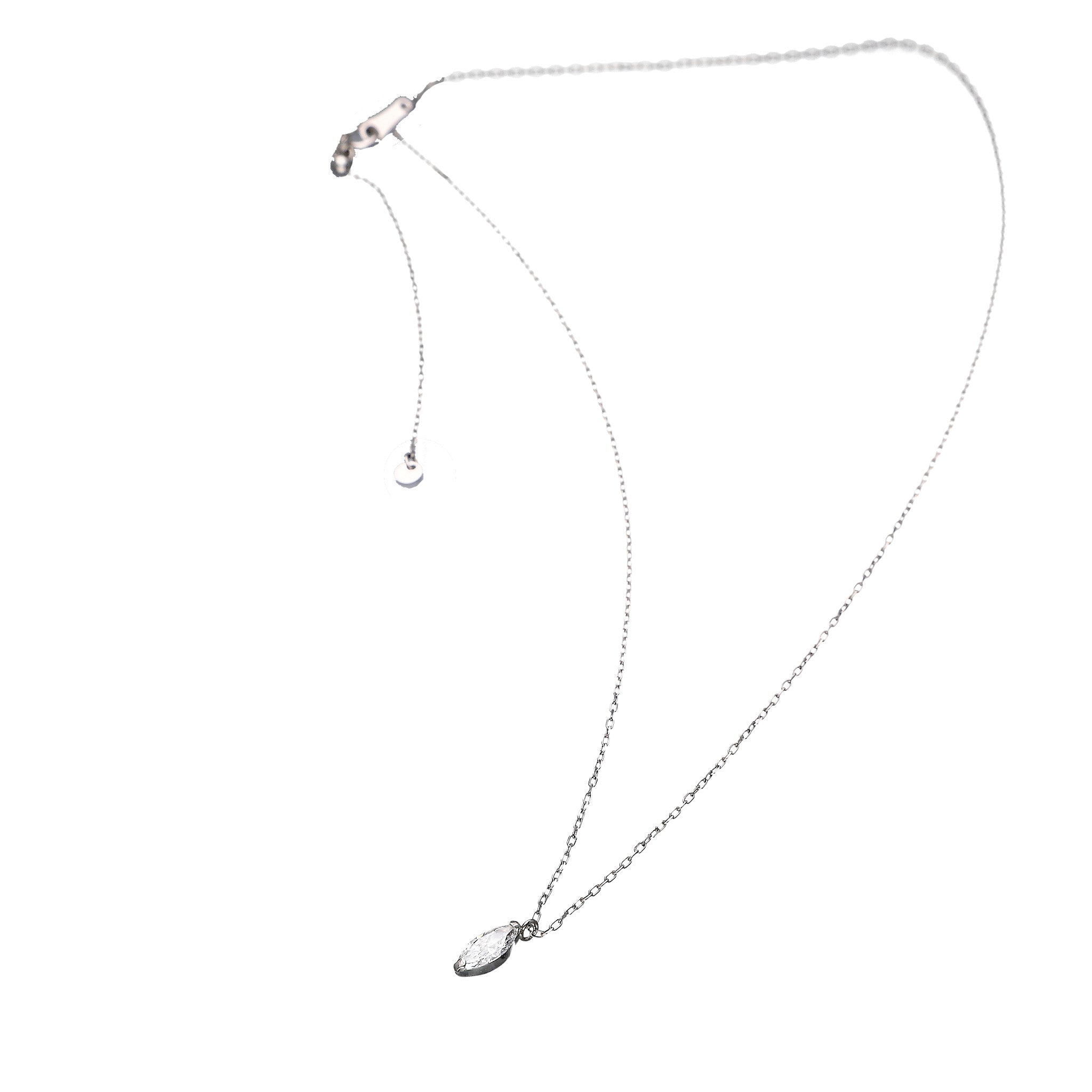 【限定数1】ダイヤモンド プラチナネックレス(0.306カラット/Dカラー/SI1/マーキス/グレーディングレポート付)《25T10235》