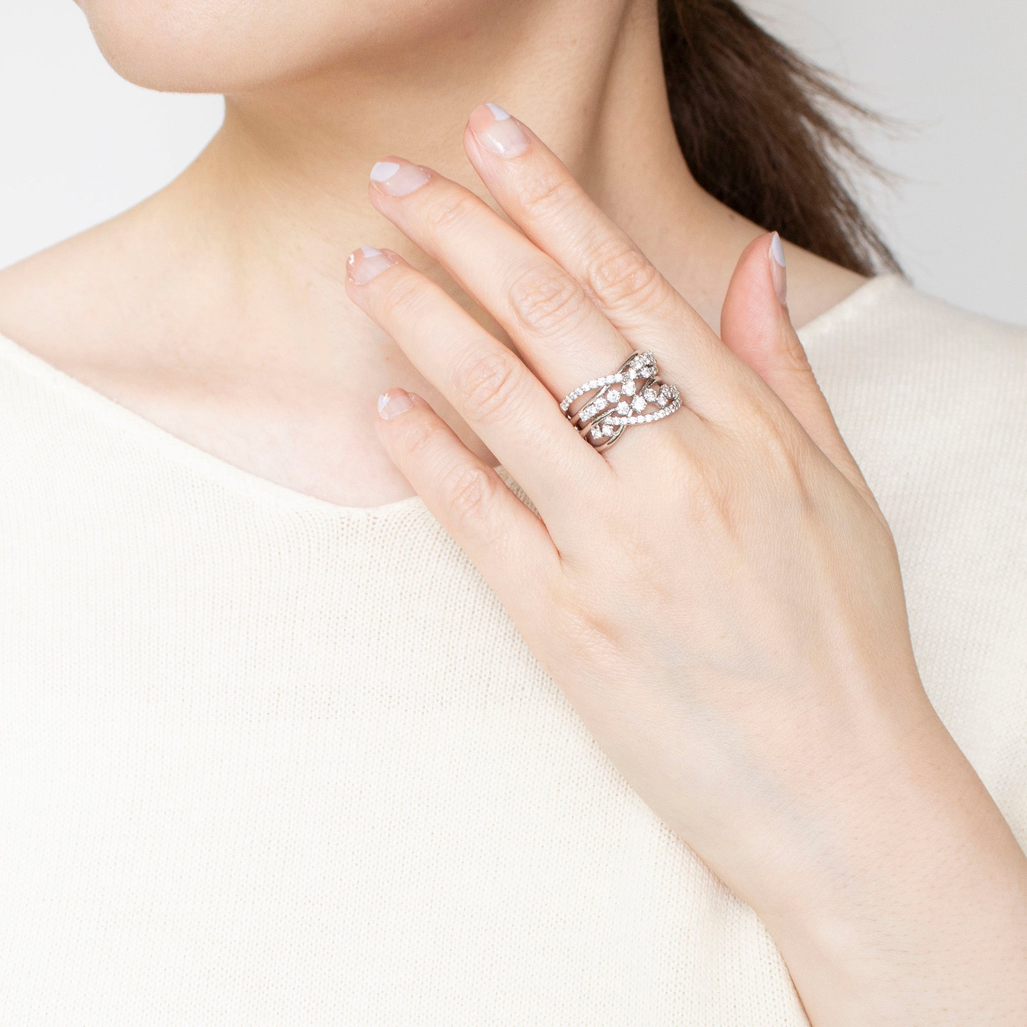 【限定数1】ダイヤモンド プラチナリング(計1.00カラット/鑑別書付/4月誕生石)《25T10236》