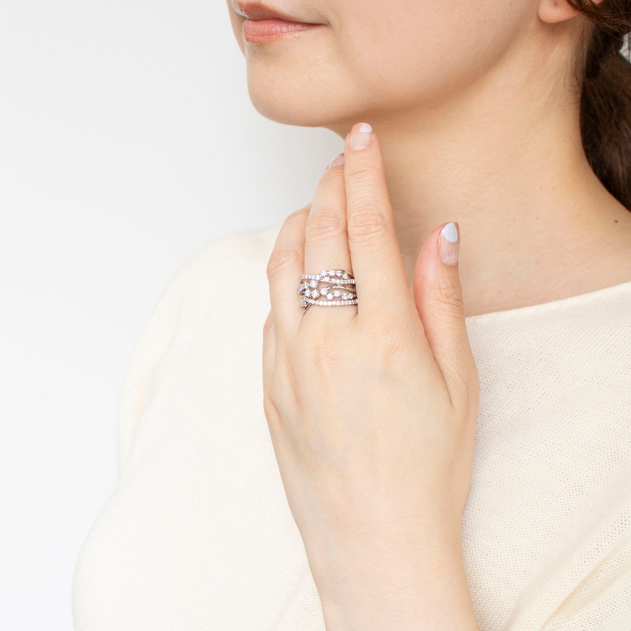 【限定数1】ダイヤモンド プラチナリング(計1.00カラット/鑑別書付/4月誕生石)《25T10236》