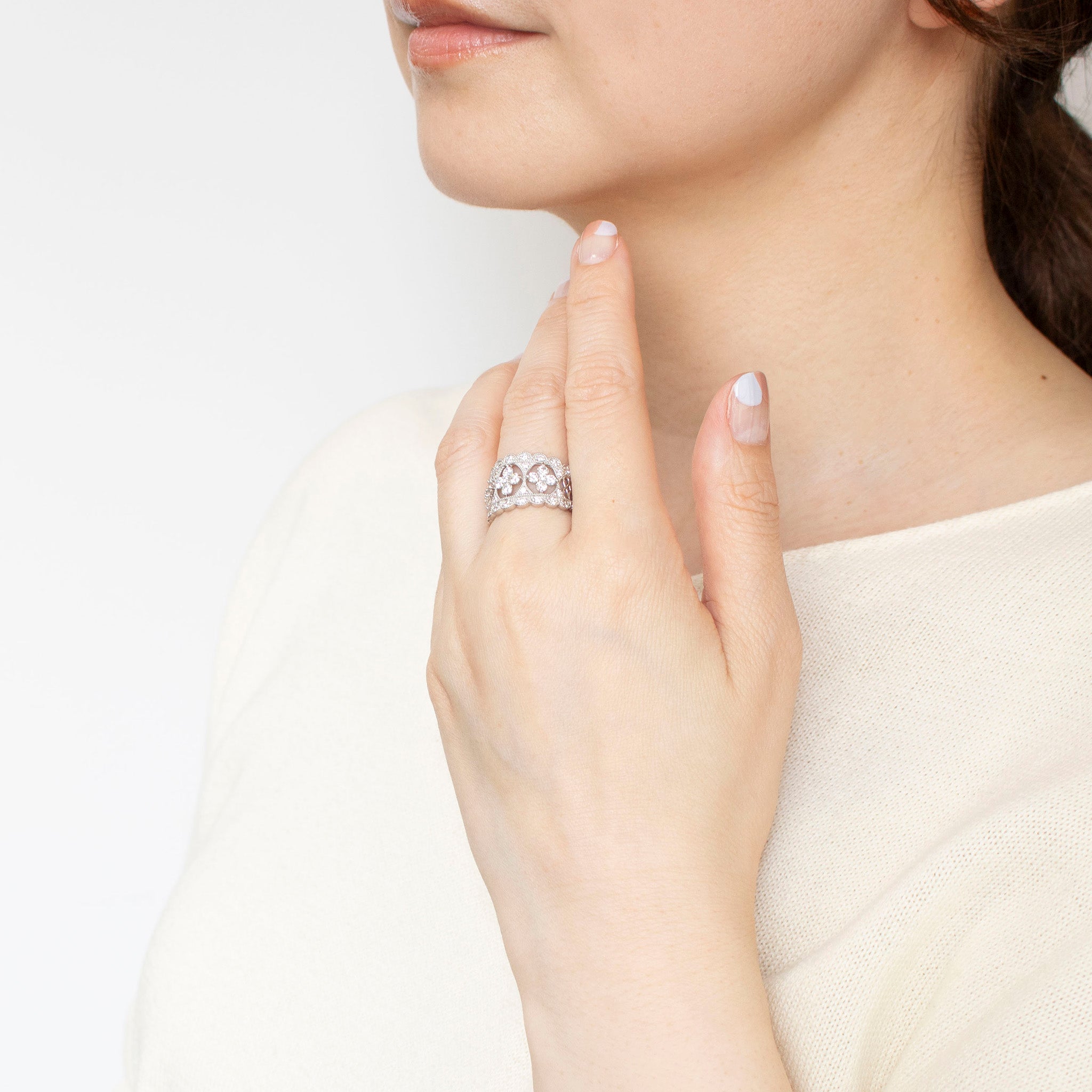 【限定数1】ダイヤモンド プラチナリング(計1.00カラット/鑑別書付/4月誕生石)《25T10237》