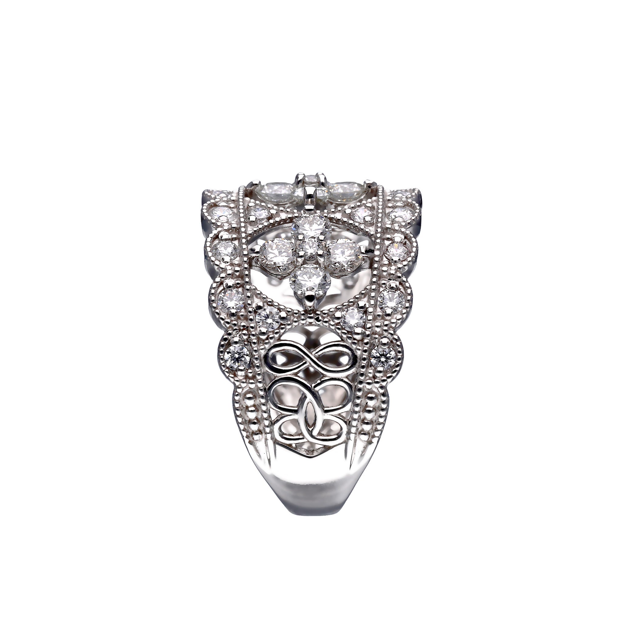 【限定数1】ダイヤモンド プラチナリング(計1.00カラット/鑑別書付/4月誕生石)《25T10237》