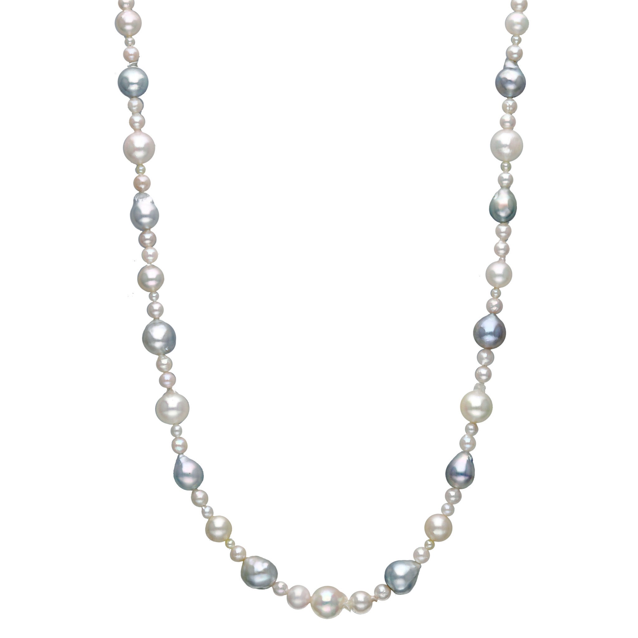 【限定1点】パールネックレス(アコヤ真珠/2~8mm/6月誕生石)《25T10238》