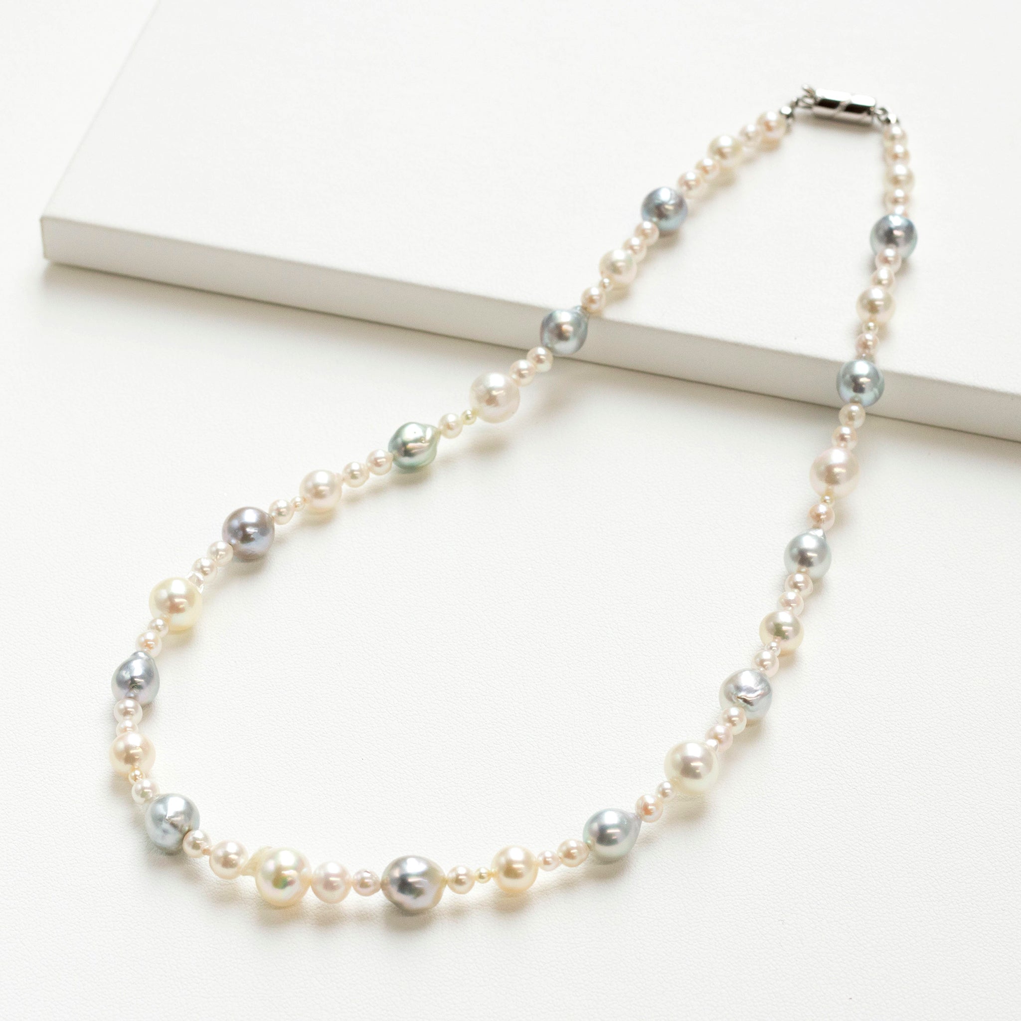 【限定1点】パールネックレス(アコヤ真珠/2~8mm/6月誕生石)《25T10238》