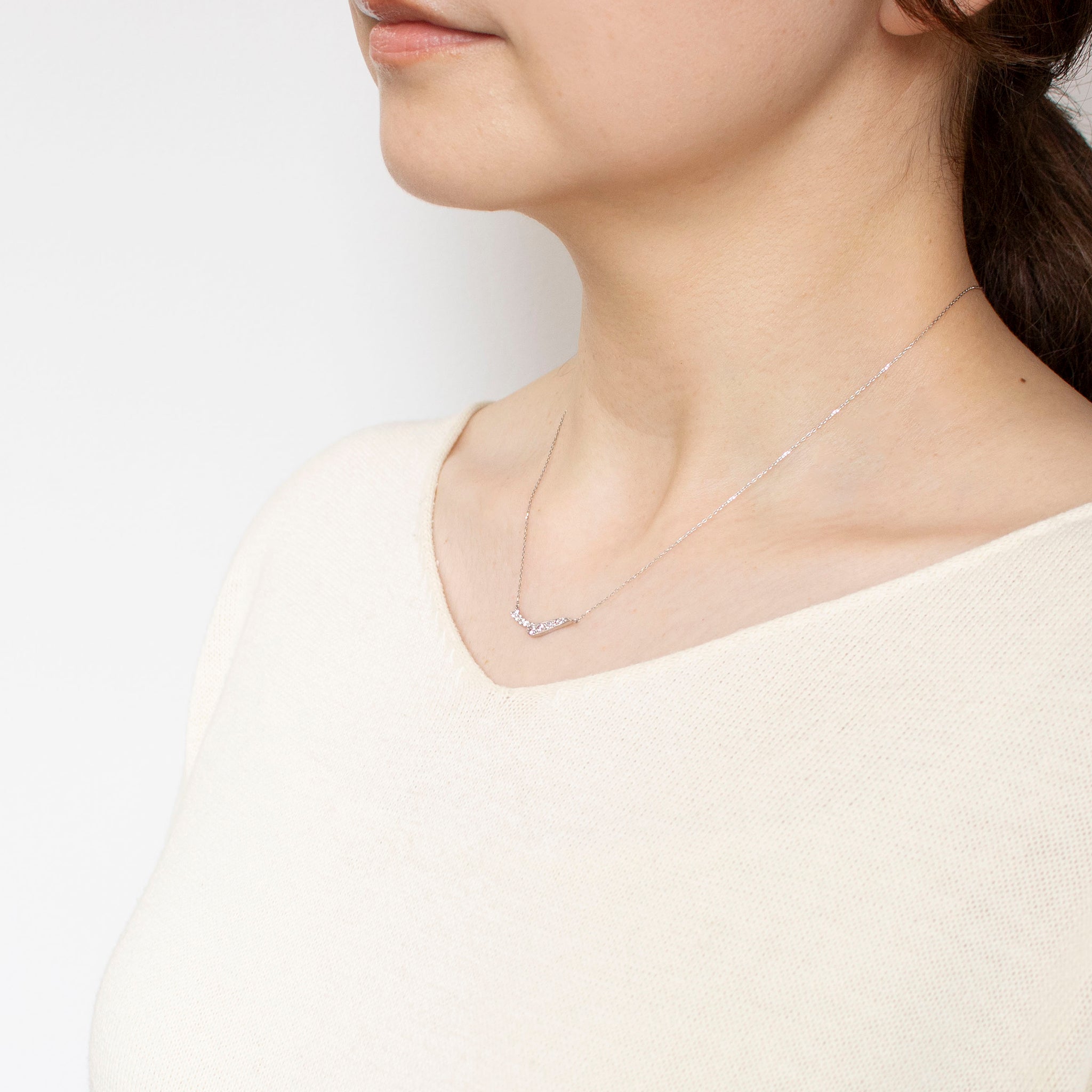 【限定数1】ダイヤモンド プラチナネックレス(ピンク系/4月誕生石)《25T10240》