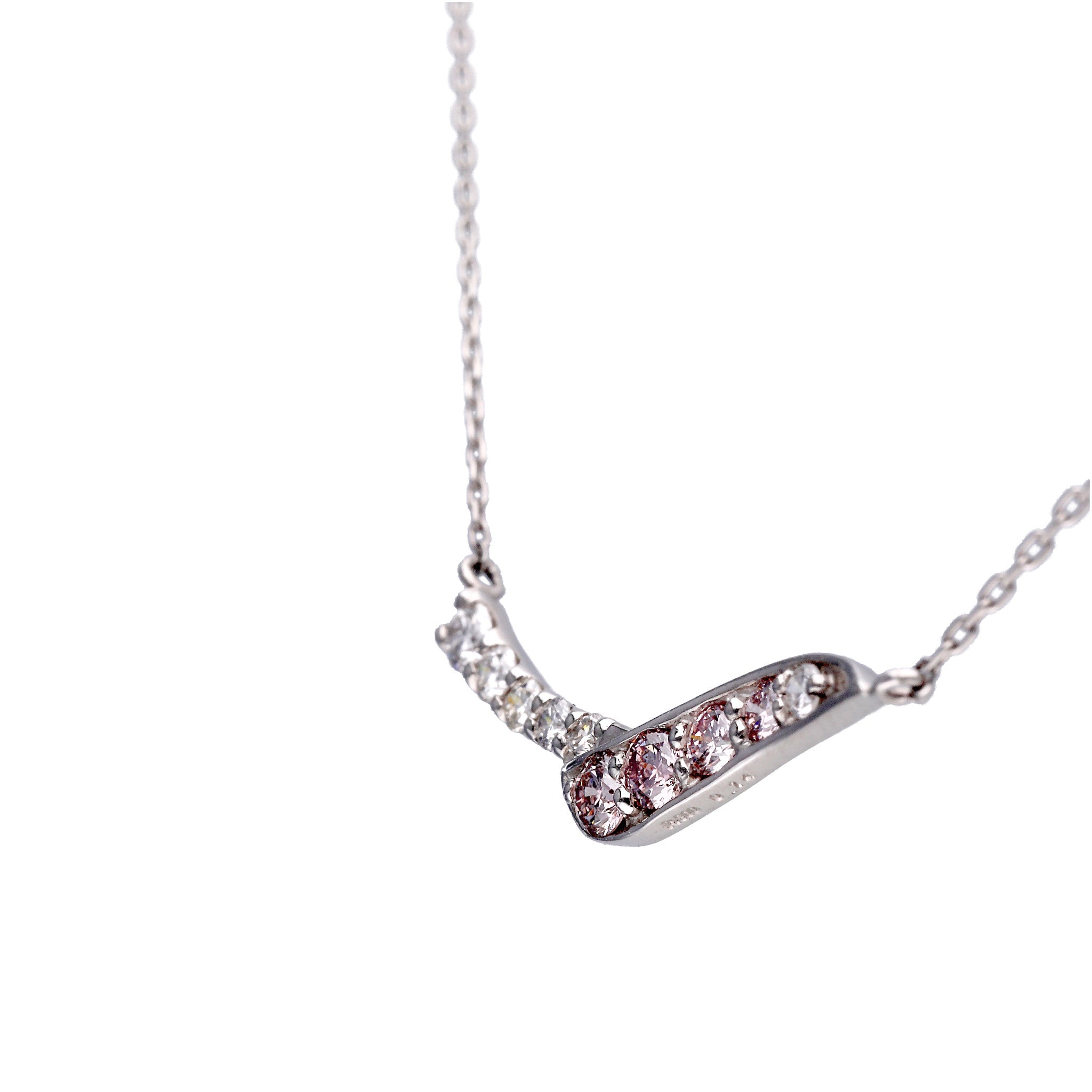 【限定数1】ダイヤモンド プラチナネックレス(ピンク系/4月誕生石)《25T10240》