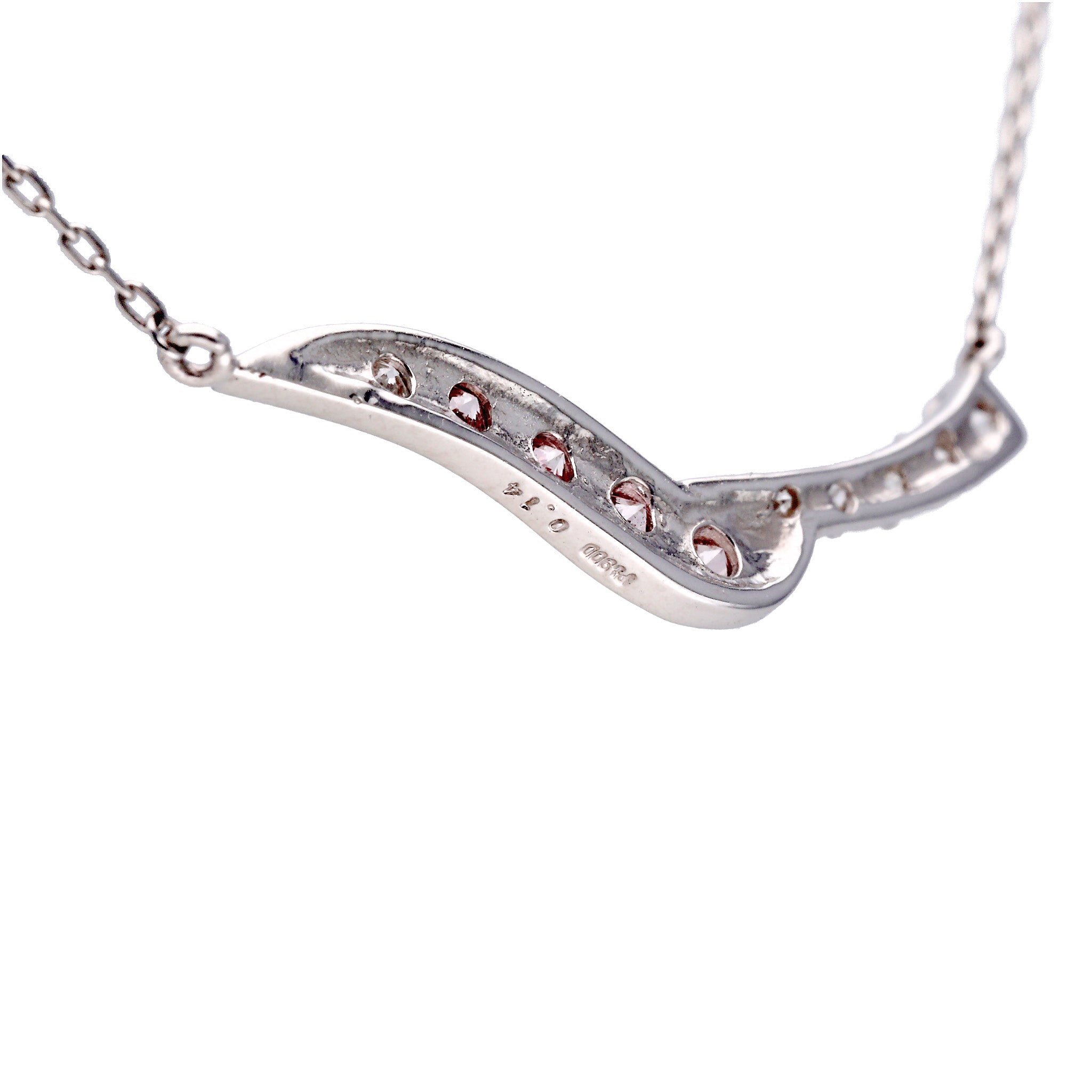 【限定数1】ダイヤモンド プラチナネックレス(ピンク系/4月誕生石)《25T10240》